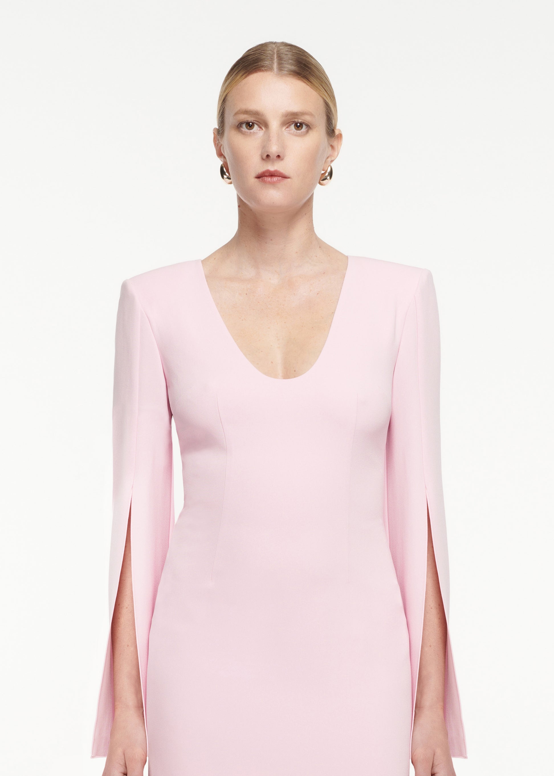 Long Sleeve Scoop Neck Mini Dress