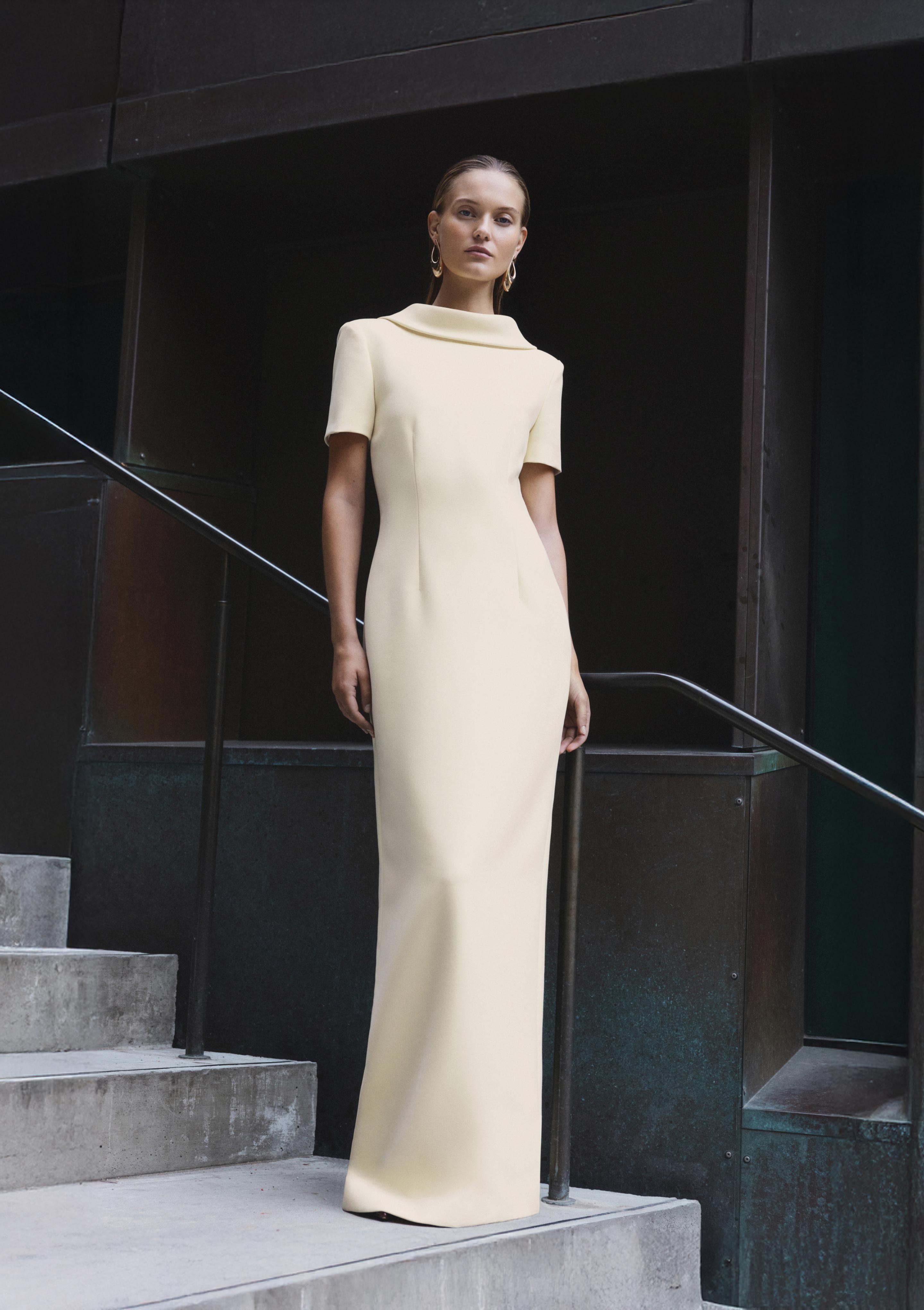 ❇️ROLAND MOURET正規25新作ローランムレシルバーパーティードレス Roland Mouret Official Online Store