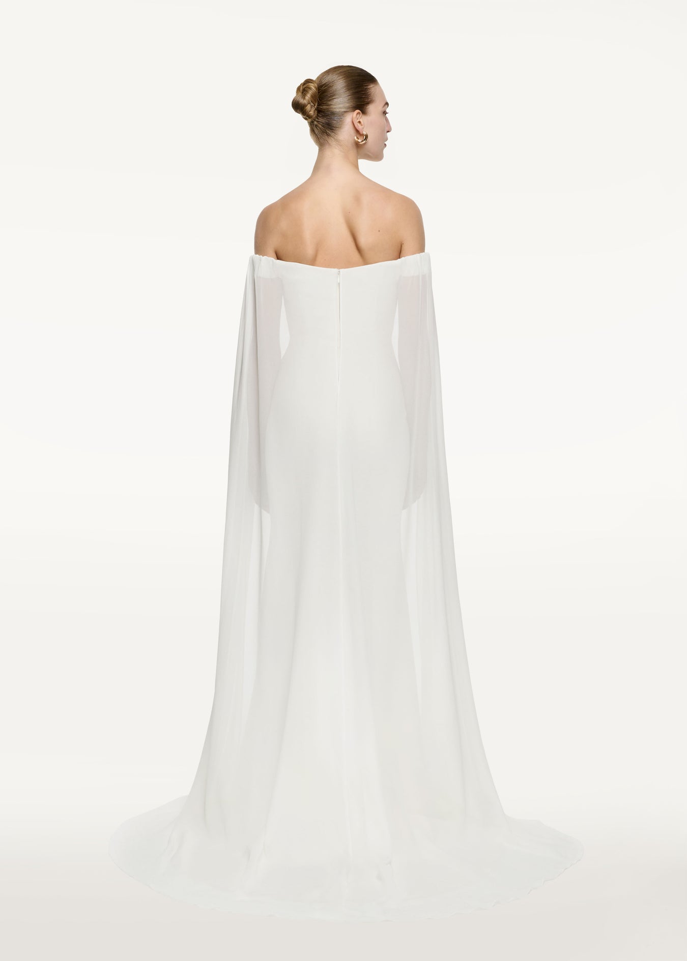 Off The Shoulder Stretch Cady Gown