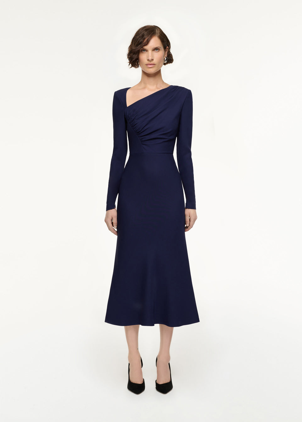 navy poplin midi dress Cotton Poplin Midi Dress in Navy – Roland Mouret