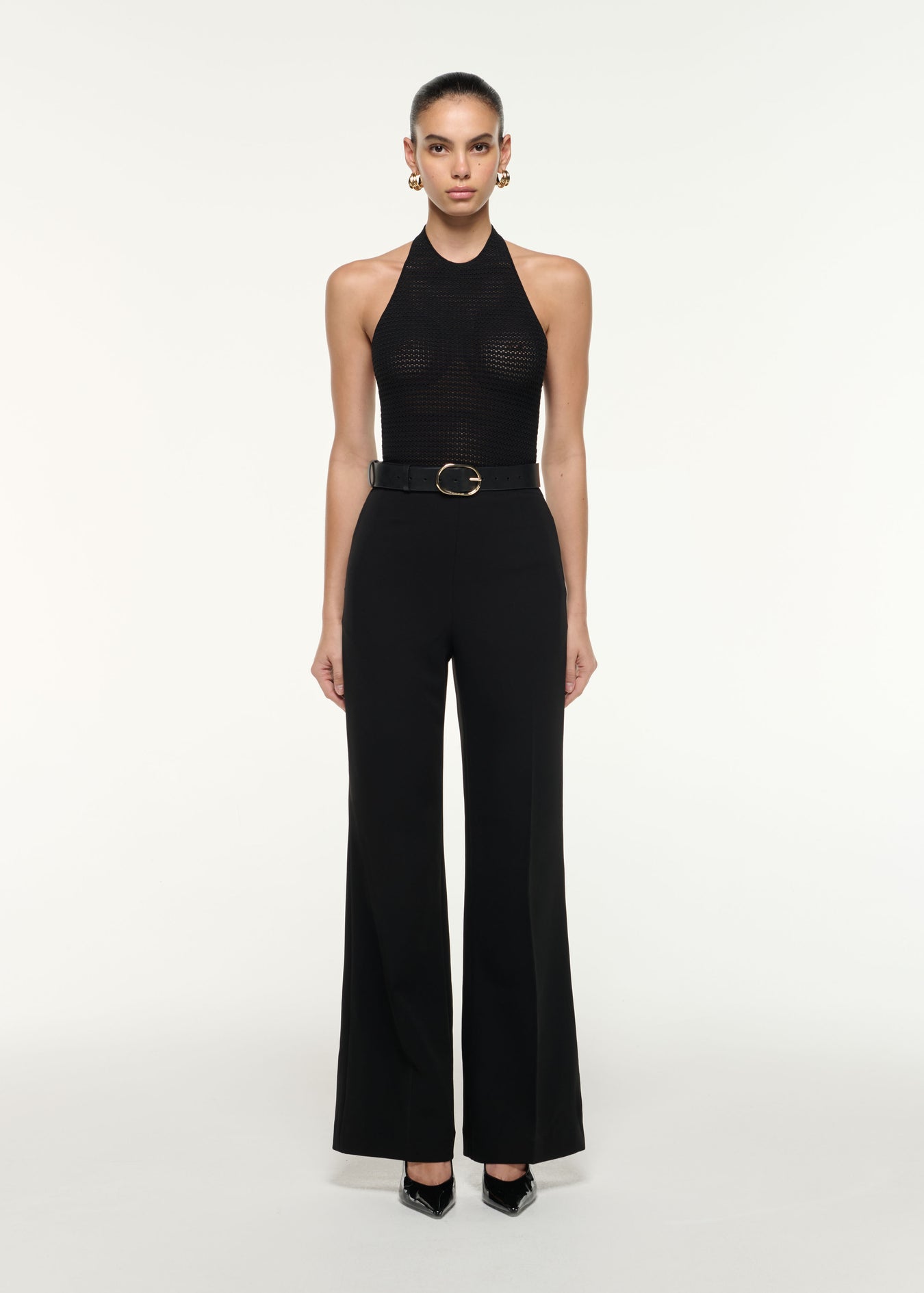 High Waisted Wide Leg Trouser