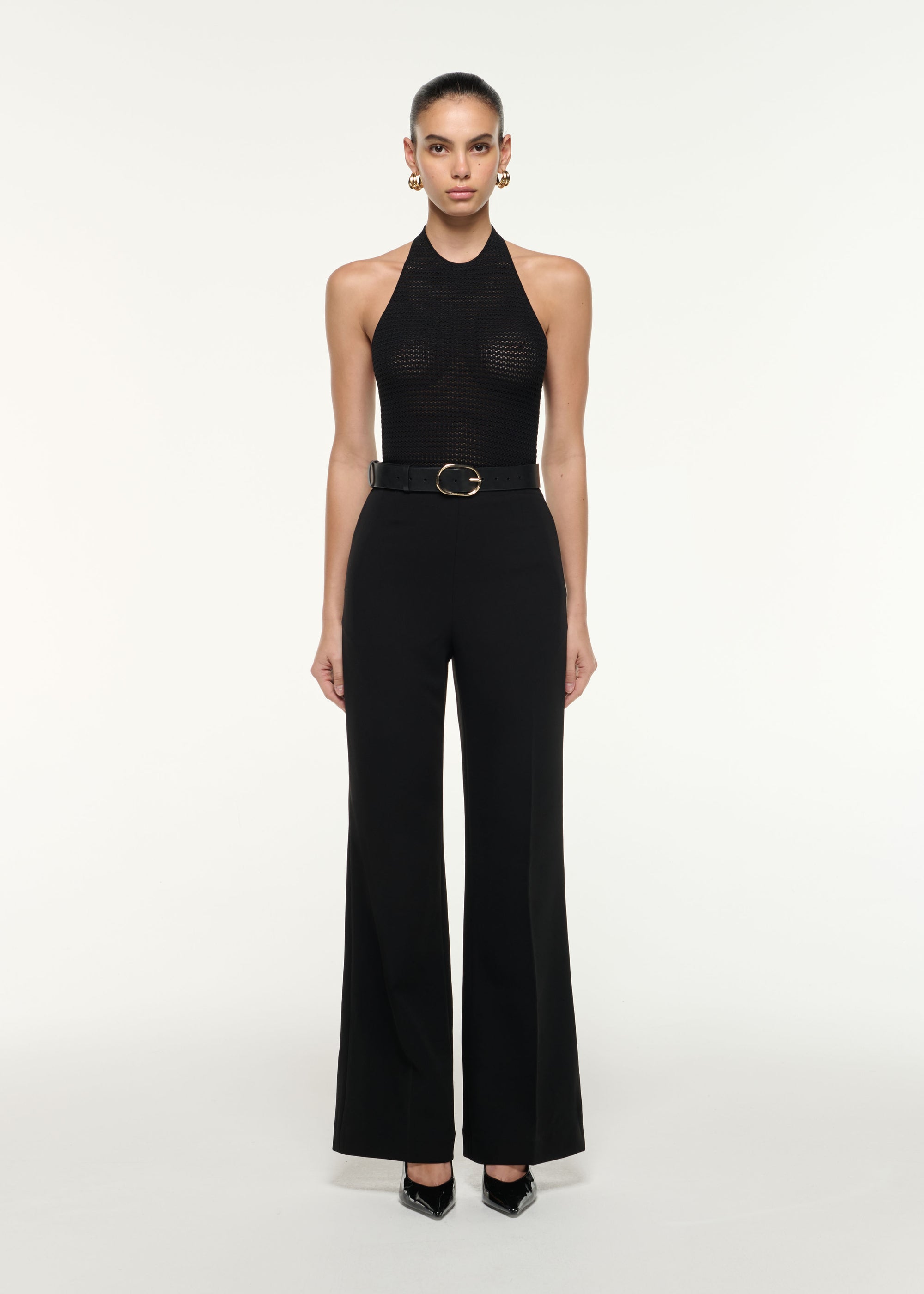 High Waisted Wide Leg Trouser