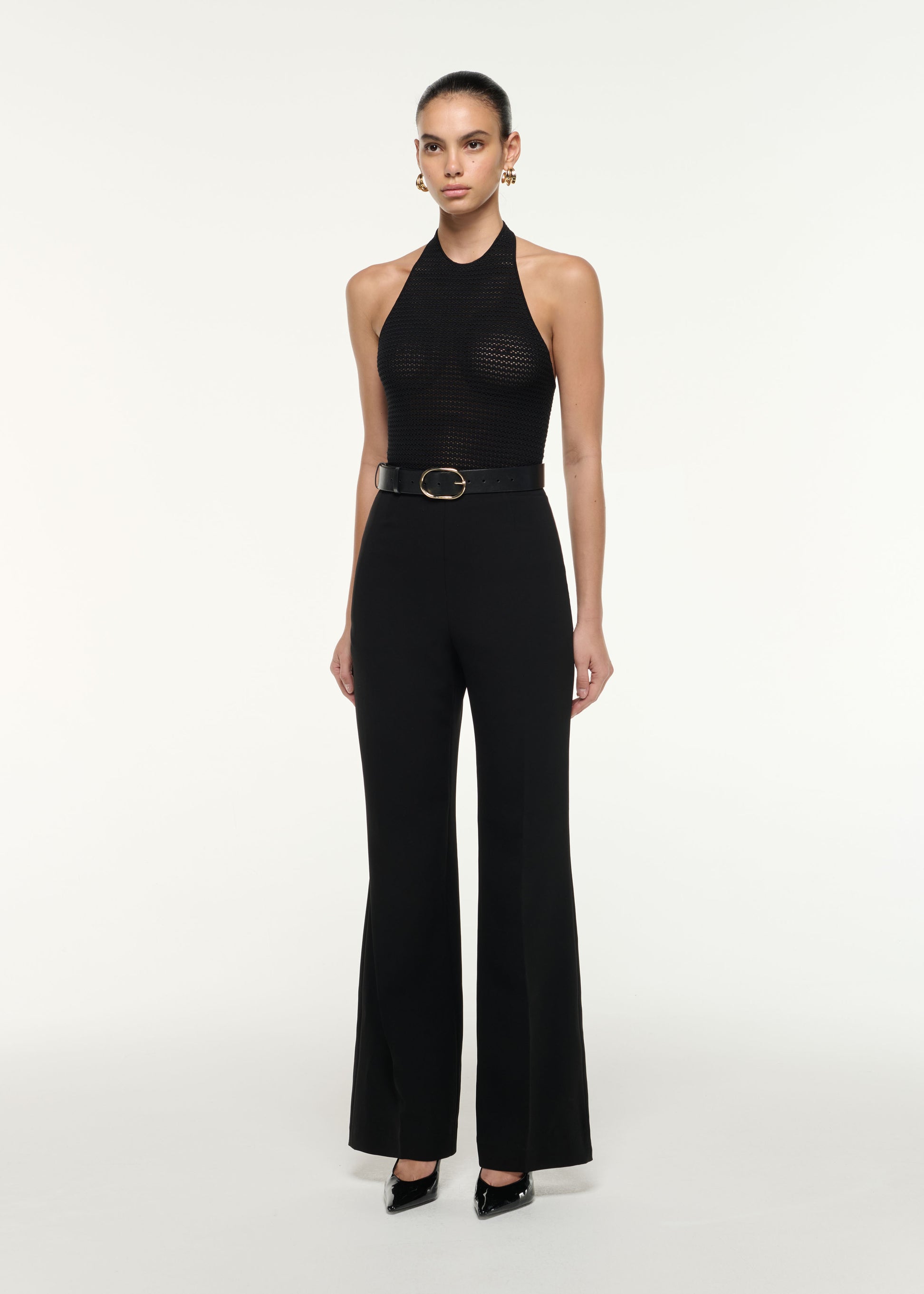 High Waisted Wide Leg Trouser