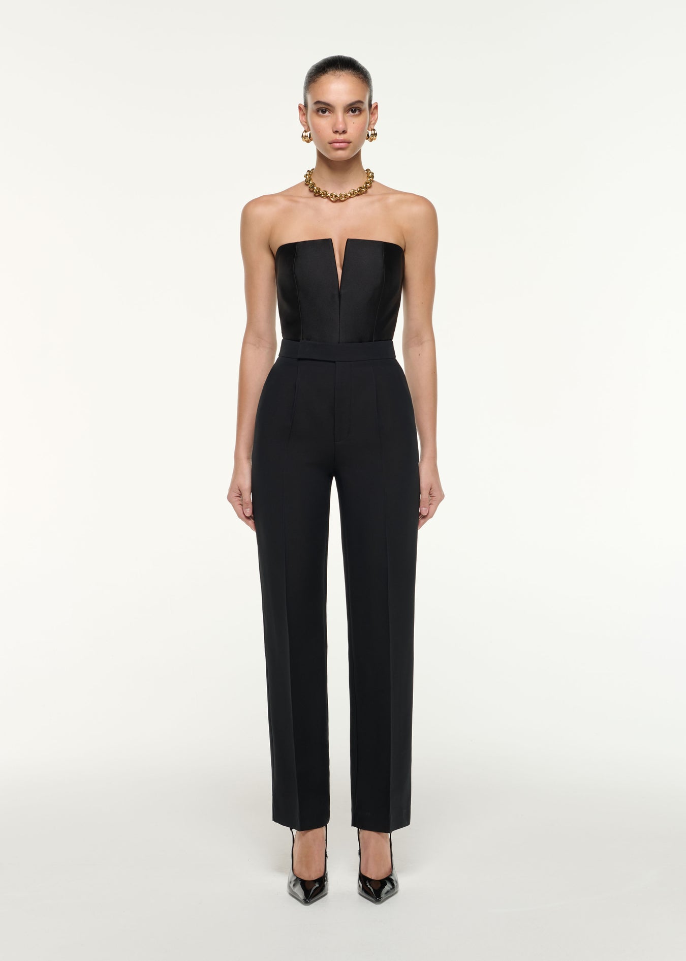 Straight Cut Wool Silk Trouser