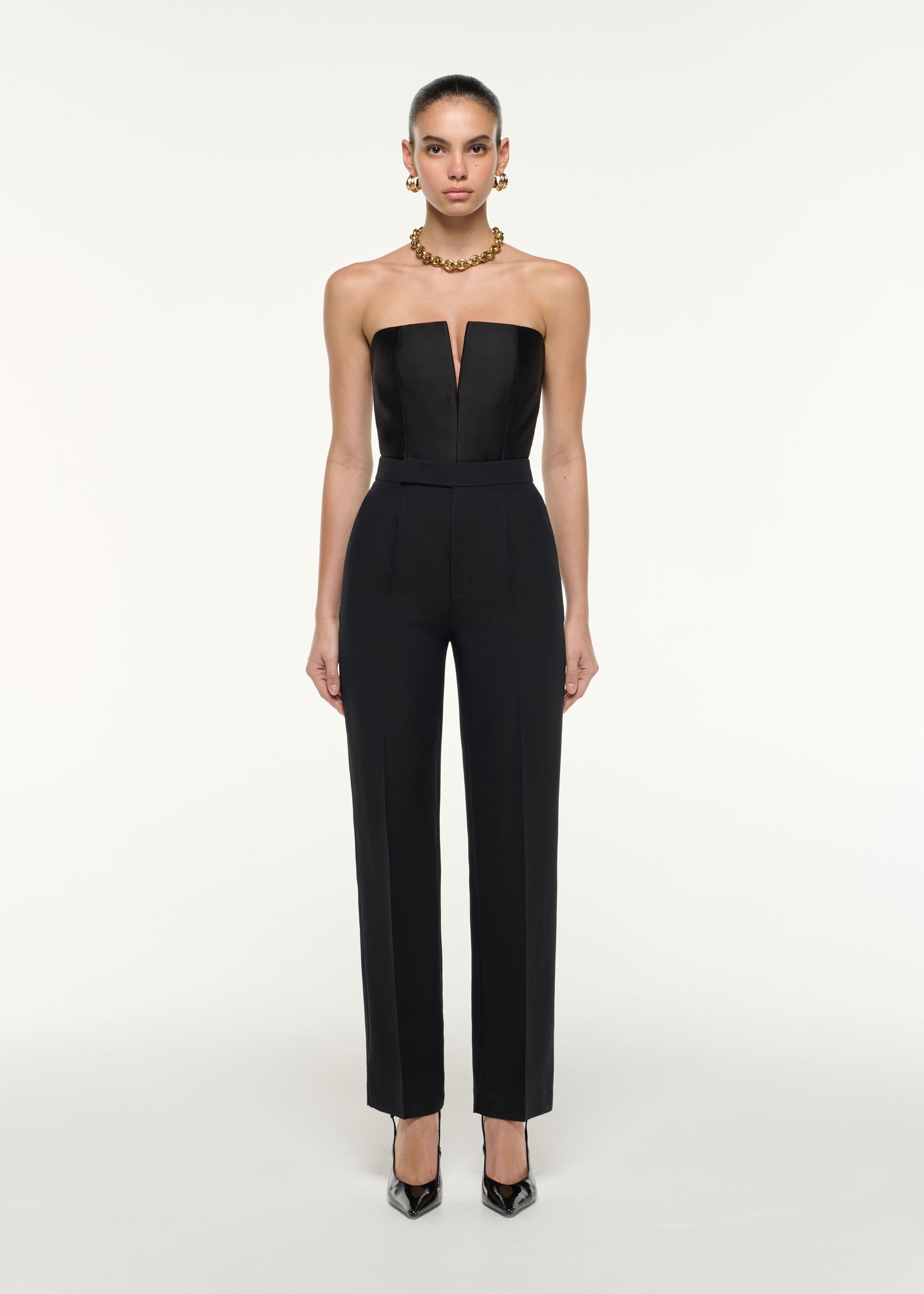 Straight Cut Wool Silk Trouser