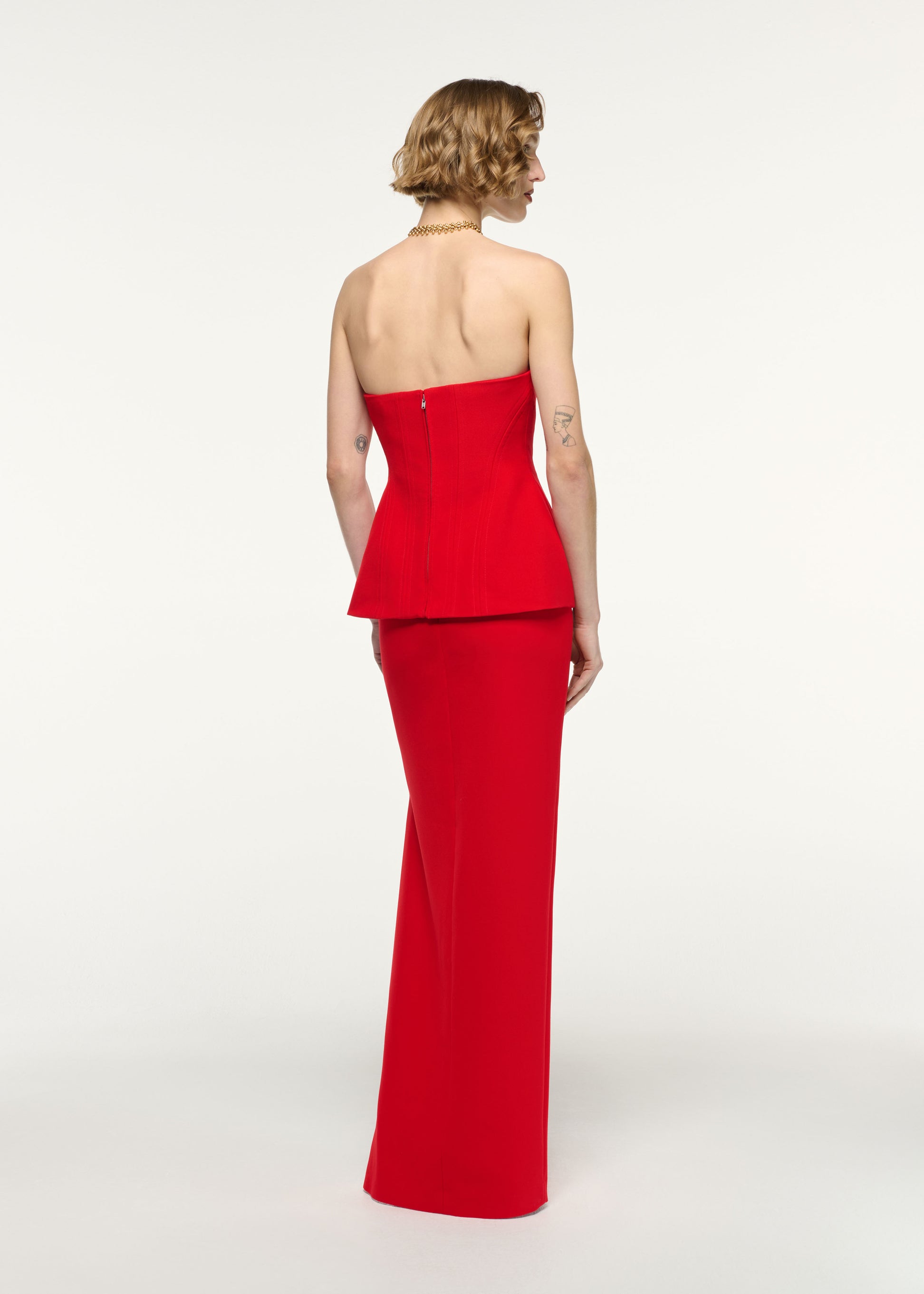 Strapless Tailored Crepe Gown