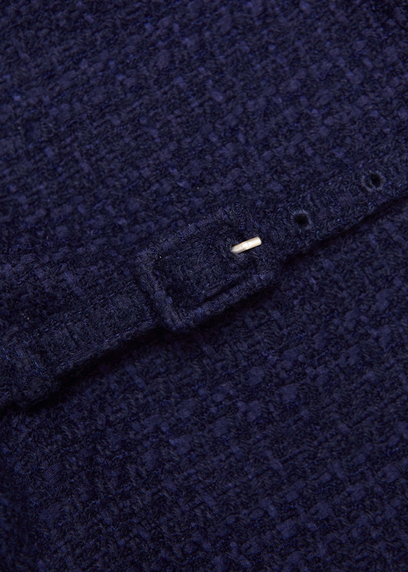 Back view of a model wearing the Leather Belt in Black