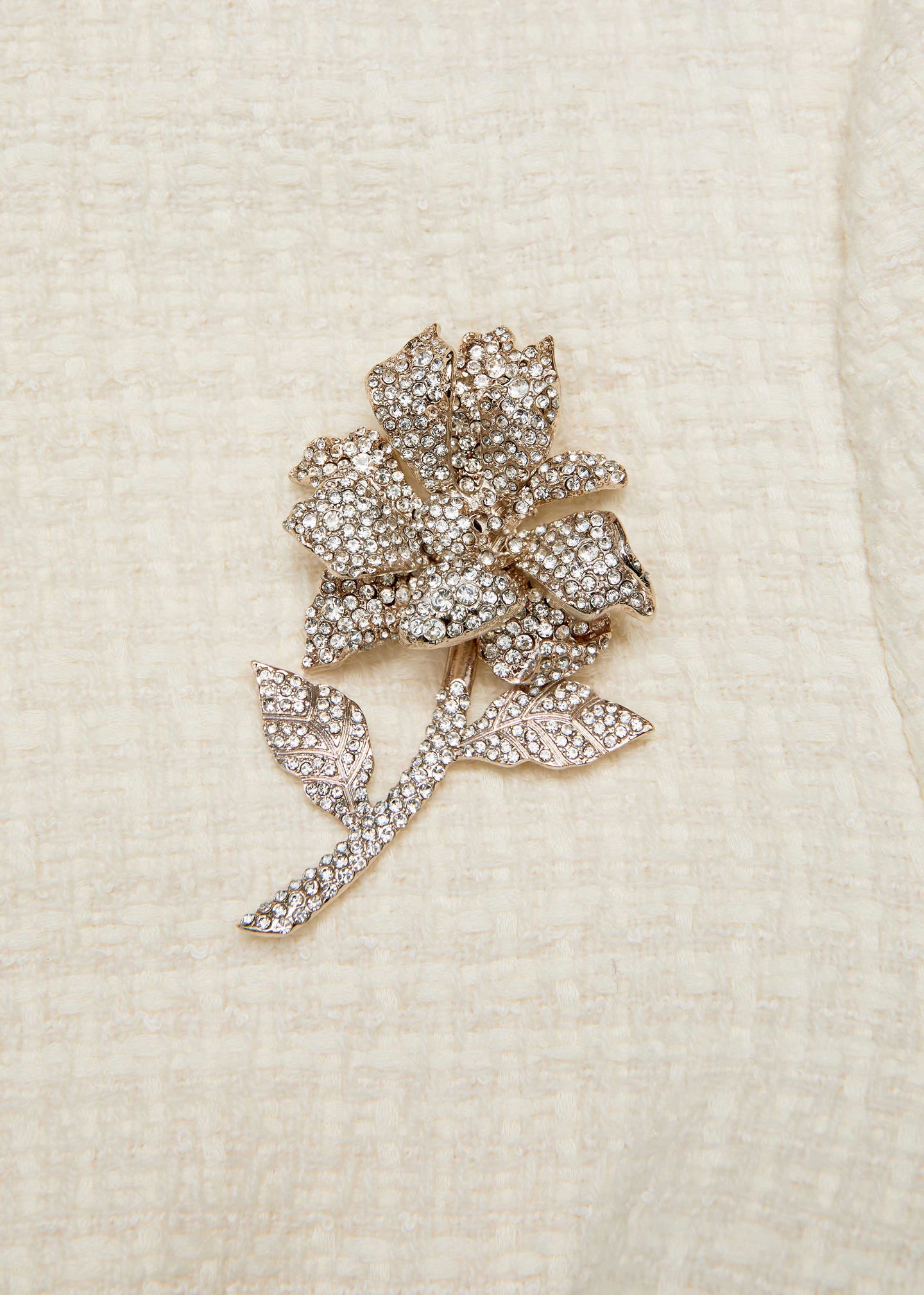 Flower Brooch Boucle Jacket