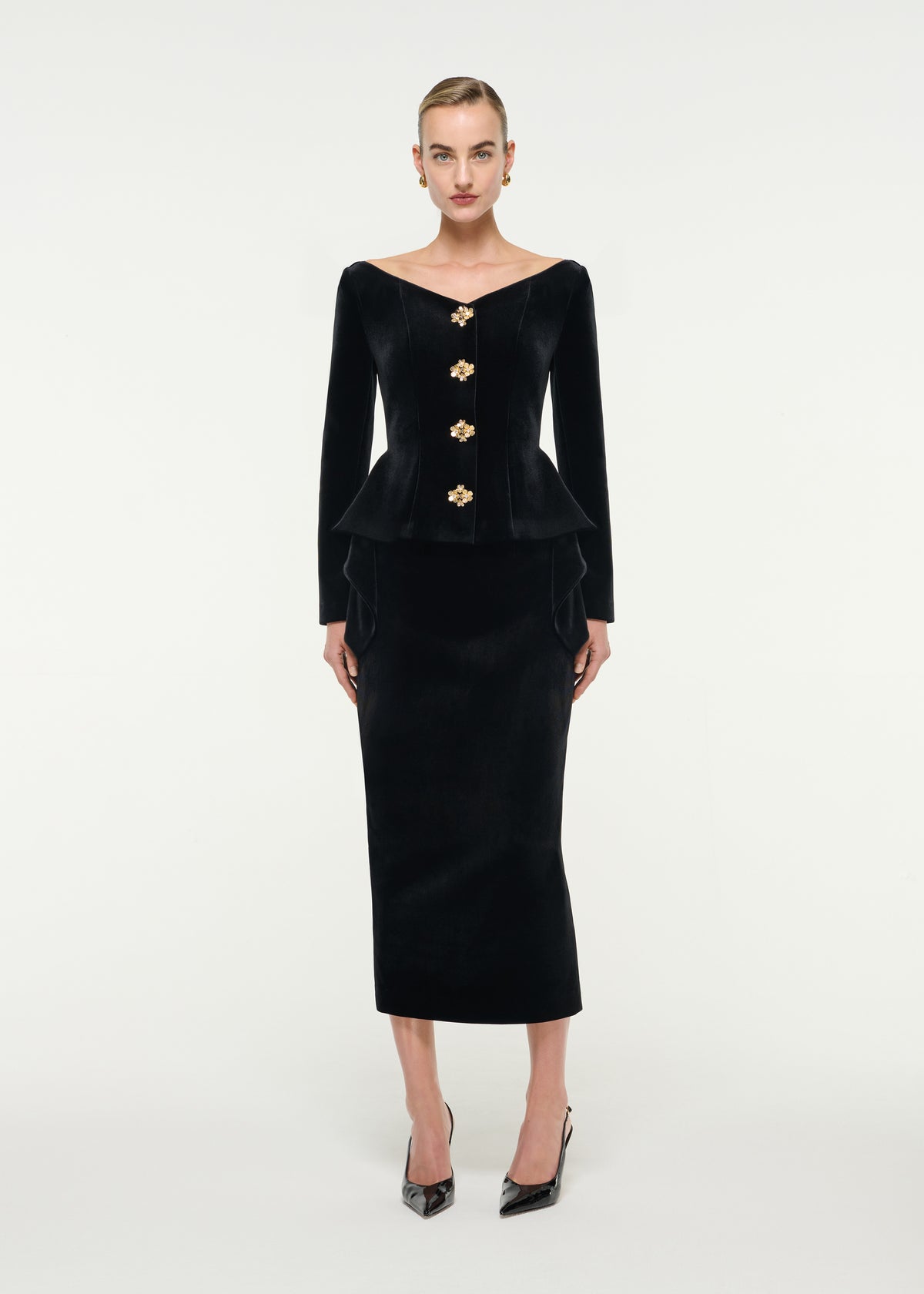 Velvet Midi Skirt