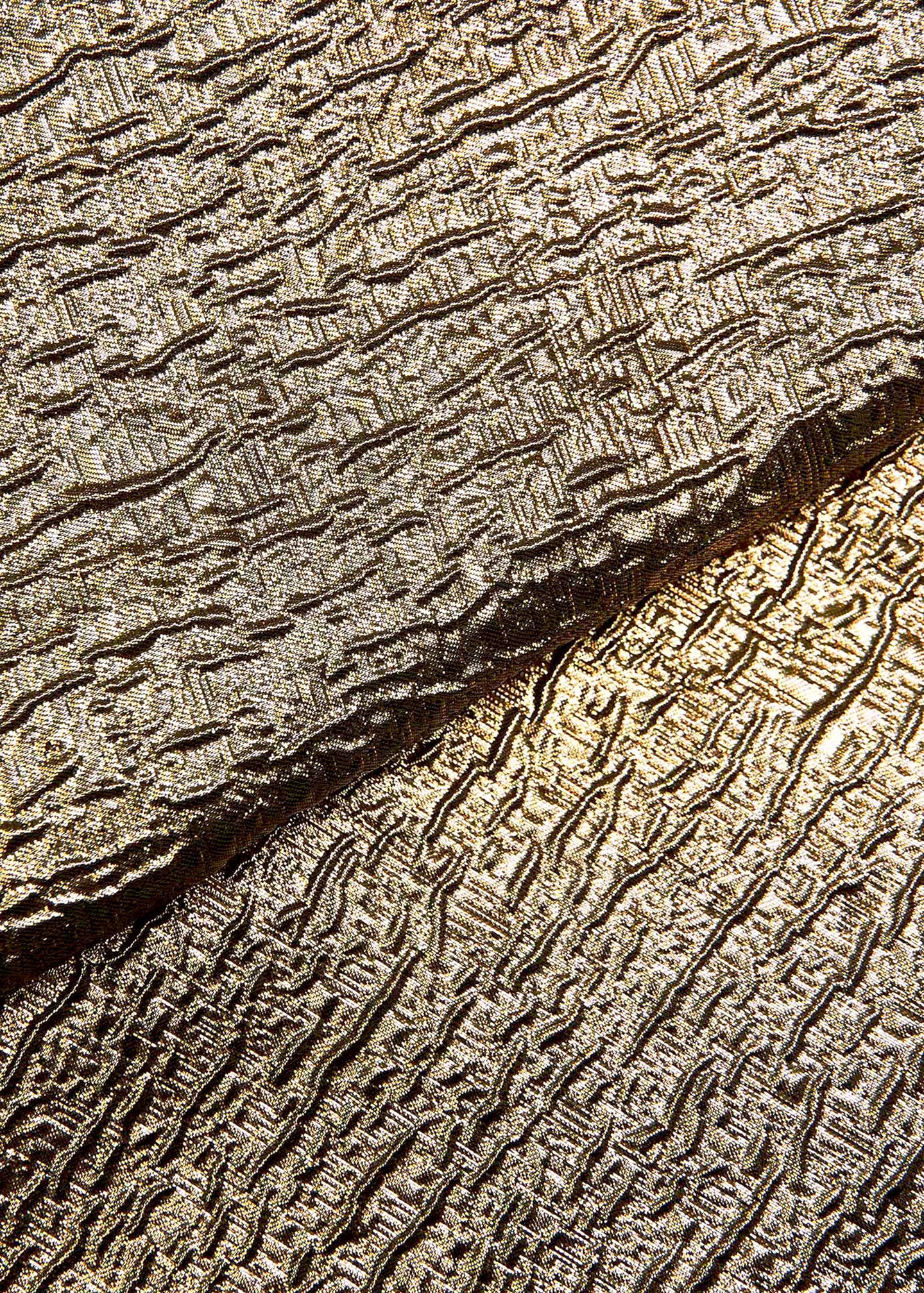 Metallic Jacquard Square Neck Gown
