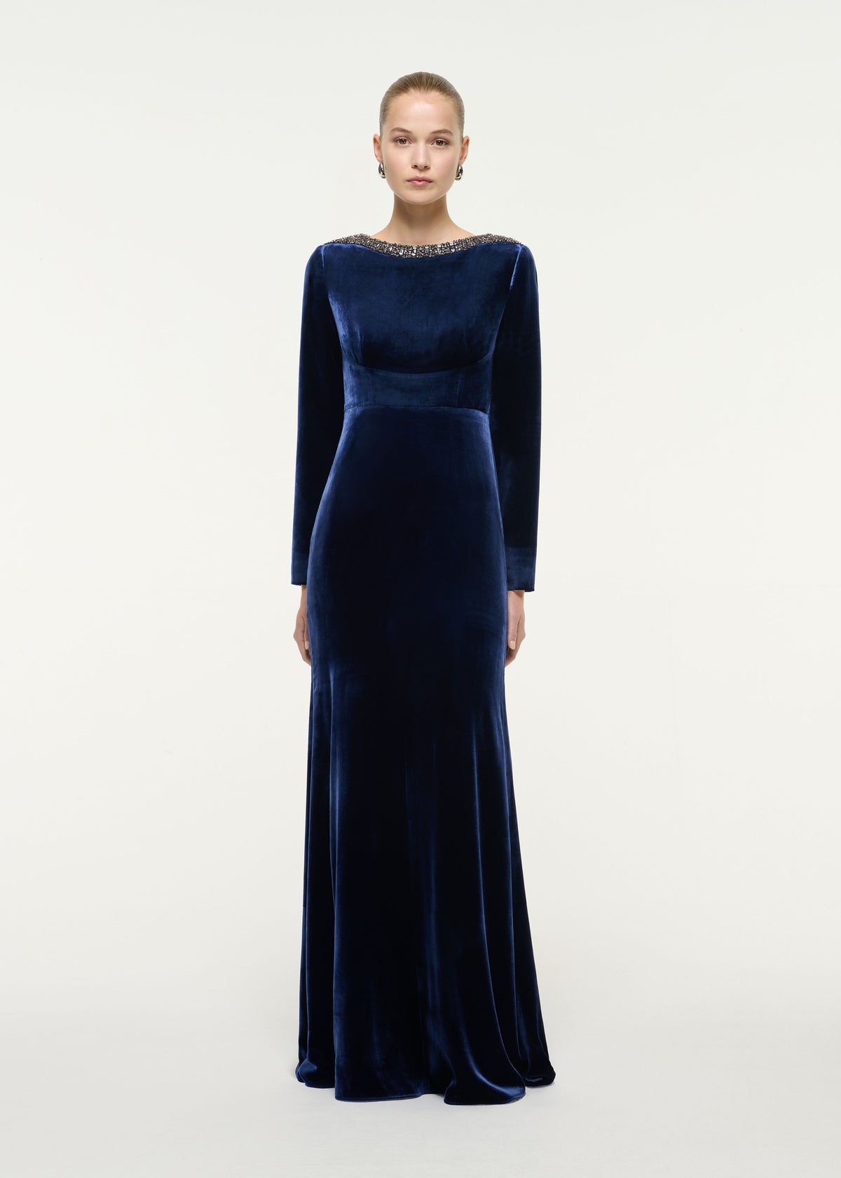 Long Sleeve Velvet Gown