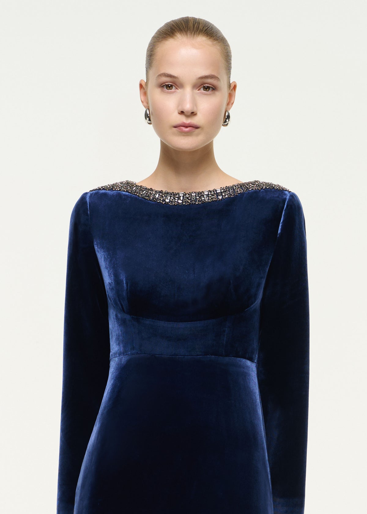 Long Sleeve Velvet Gown