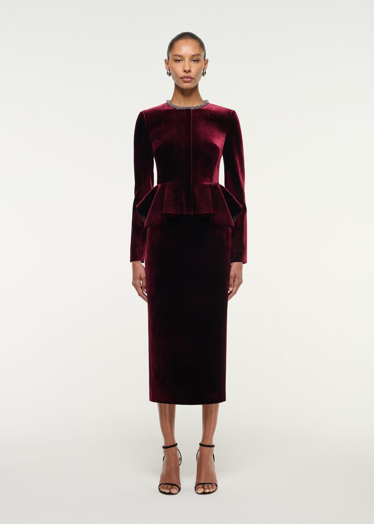 Velvet Peplum Jacket