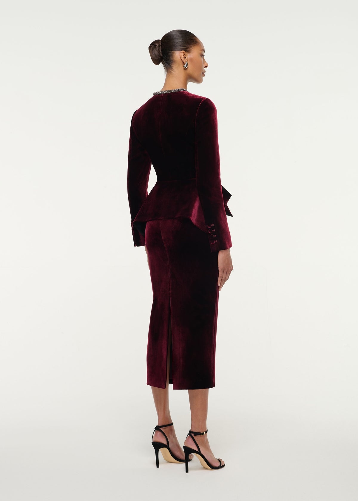Velvet Peplum Jacket