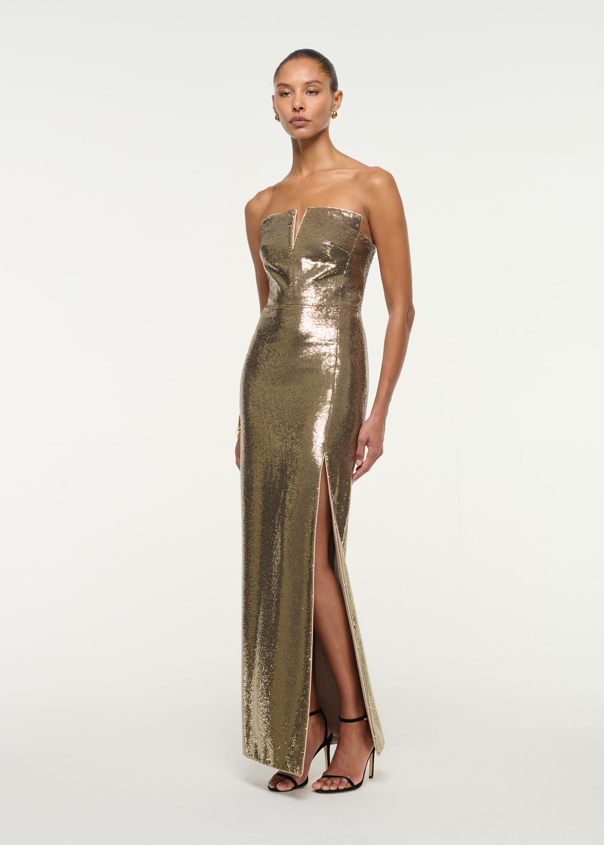 Strapless Sequin Gown