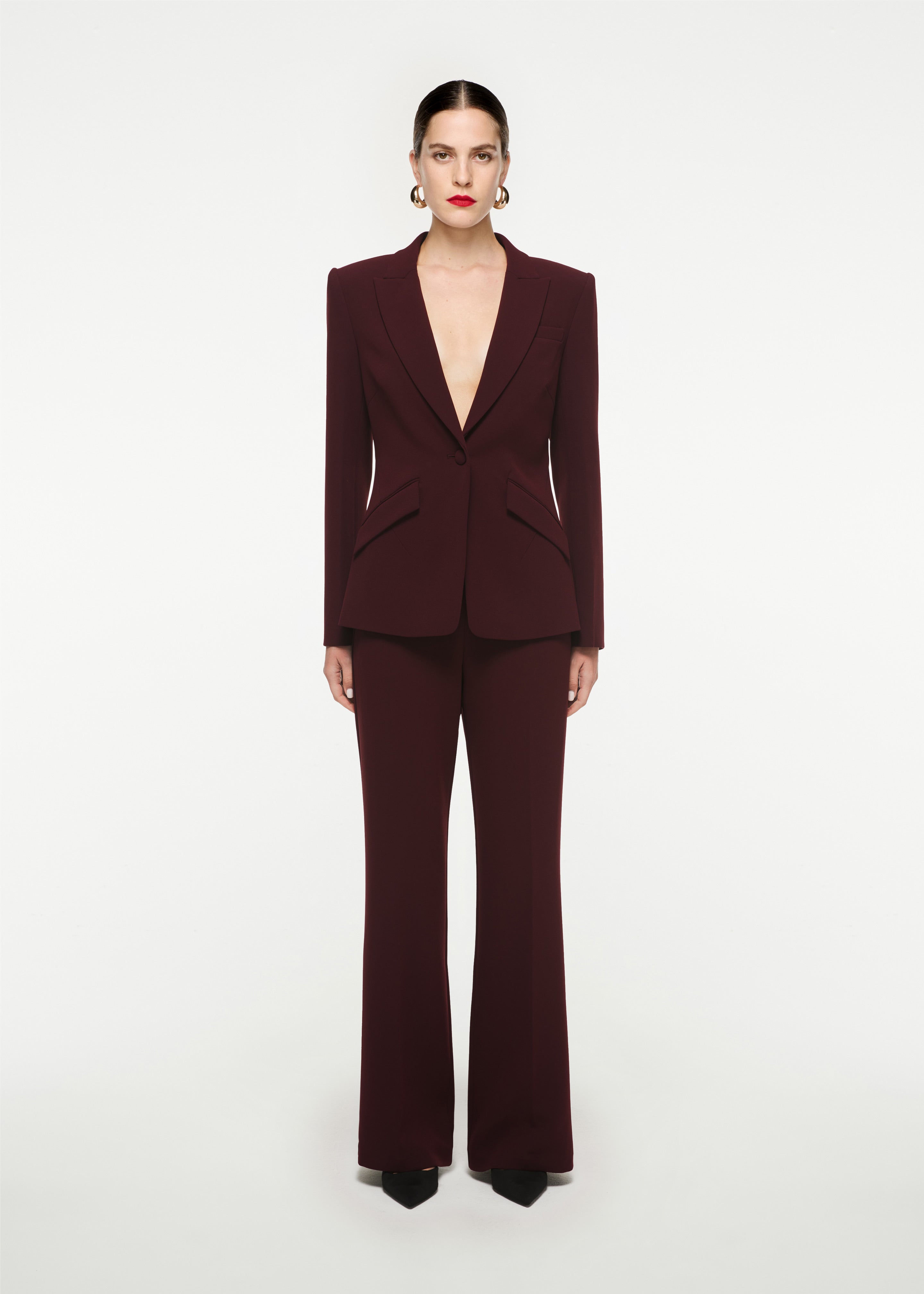 Women's Burgundy Dress Pants | Suits for Weddings & Events