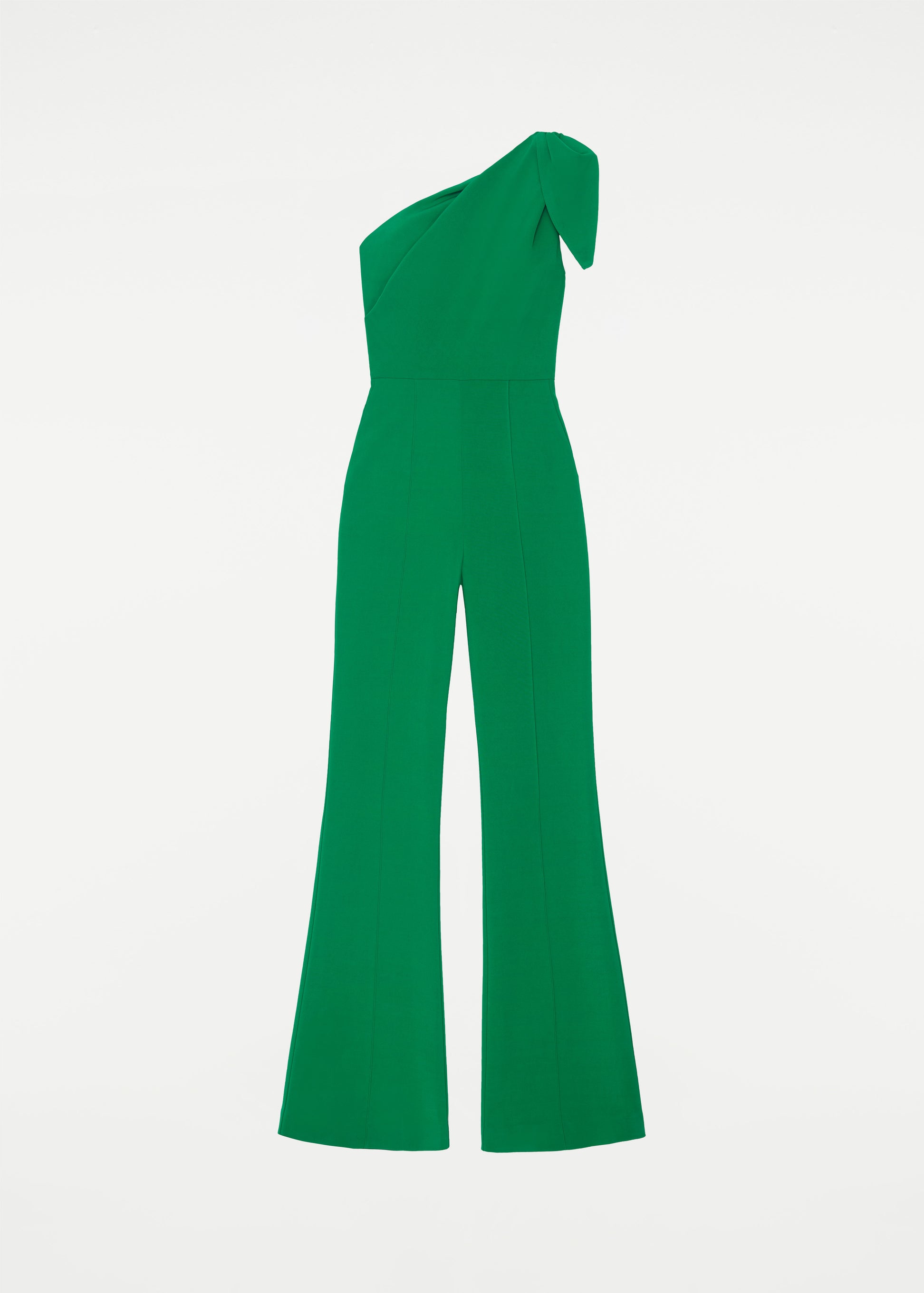 asymmetric stretch cady jumpsuit green