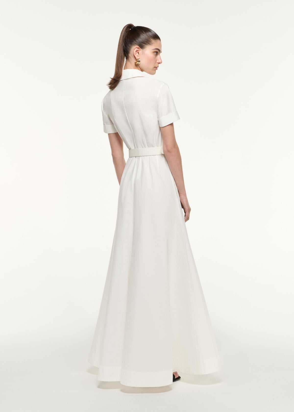 Shirt Dress Gown in White – Roland Mouret