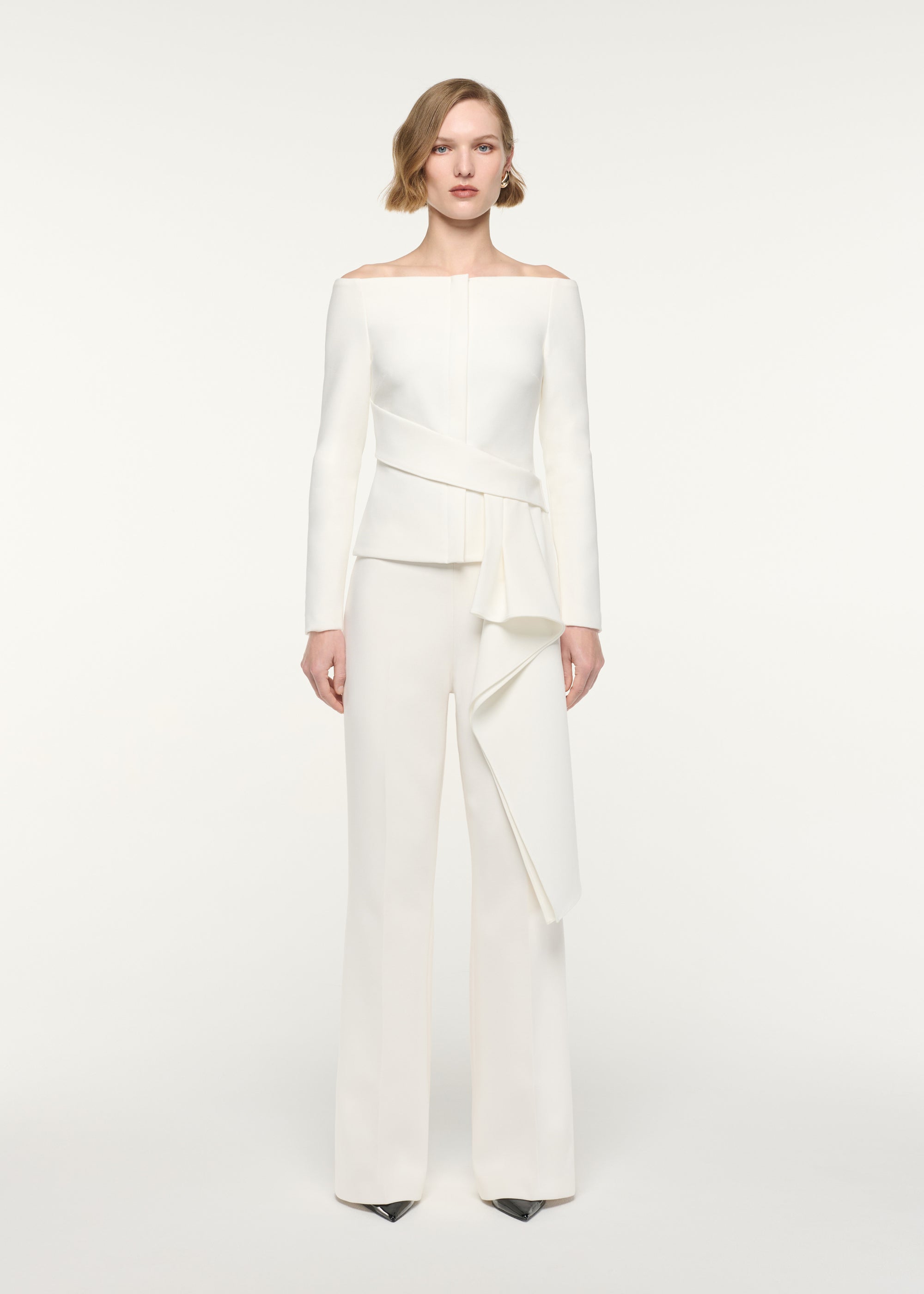 Off The Shoulder Draped Jacket