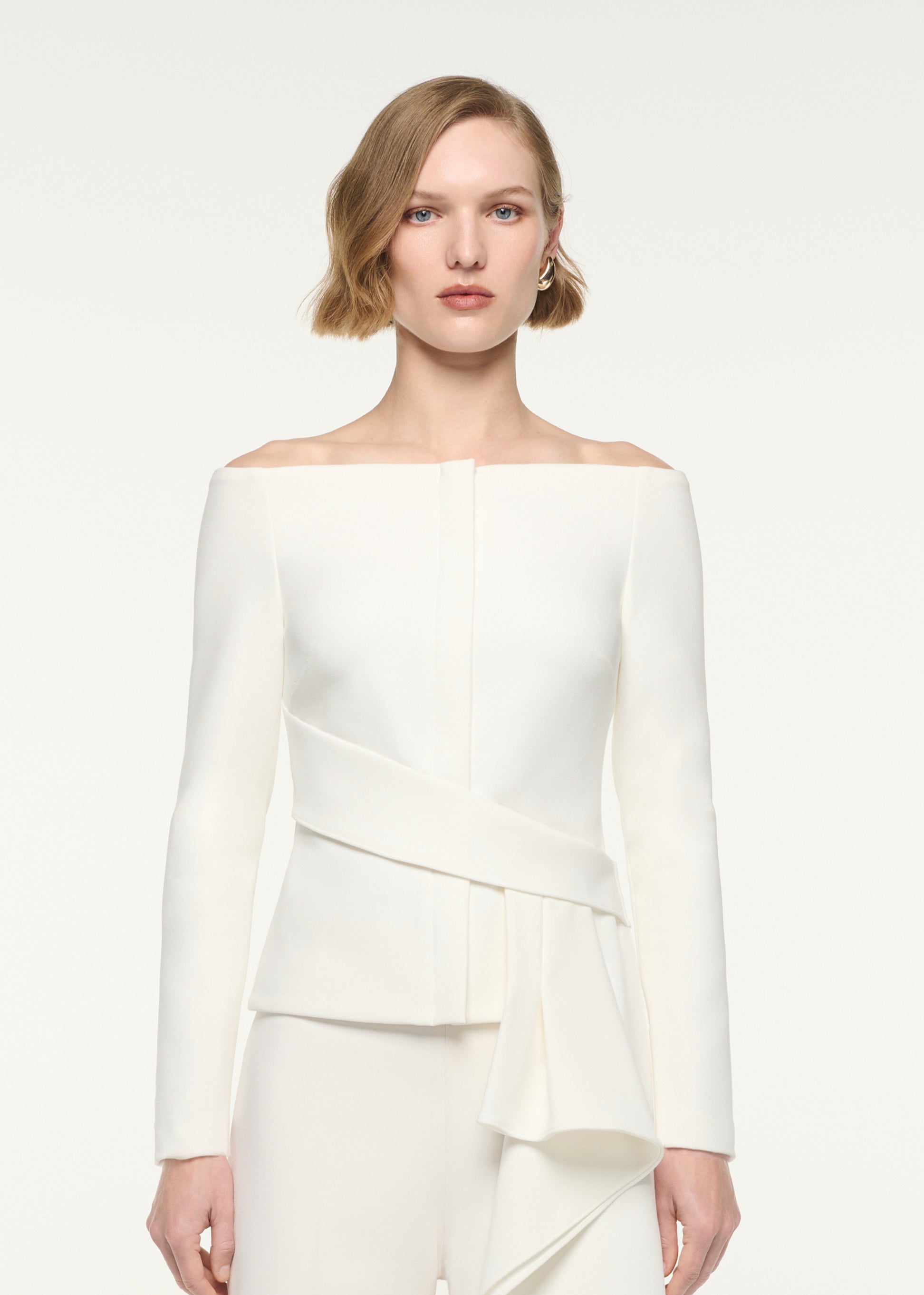 Off The Shoulder Draped Jacket