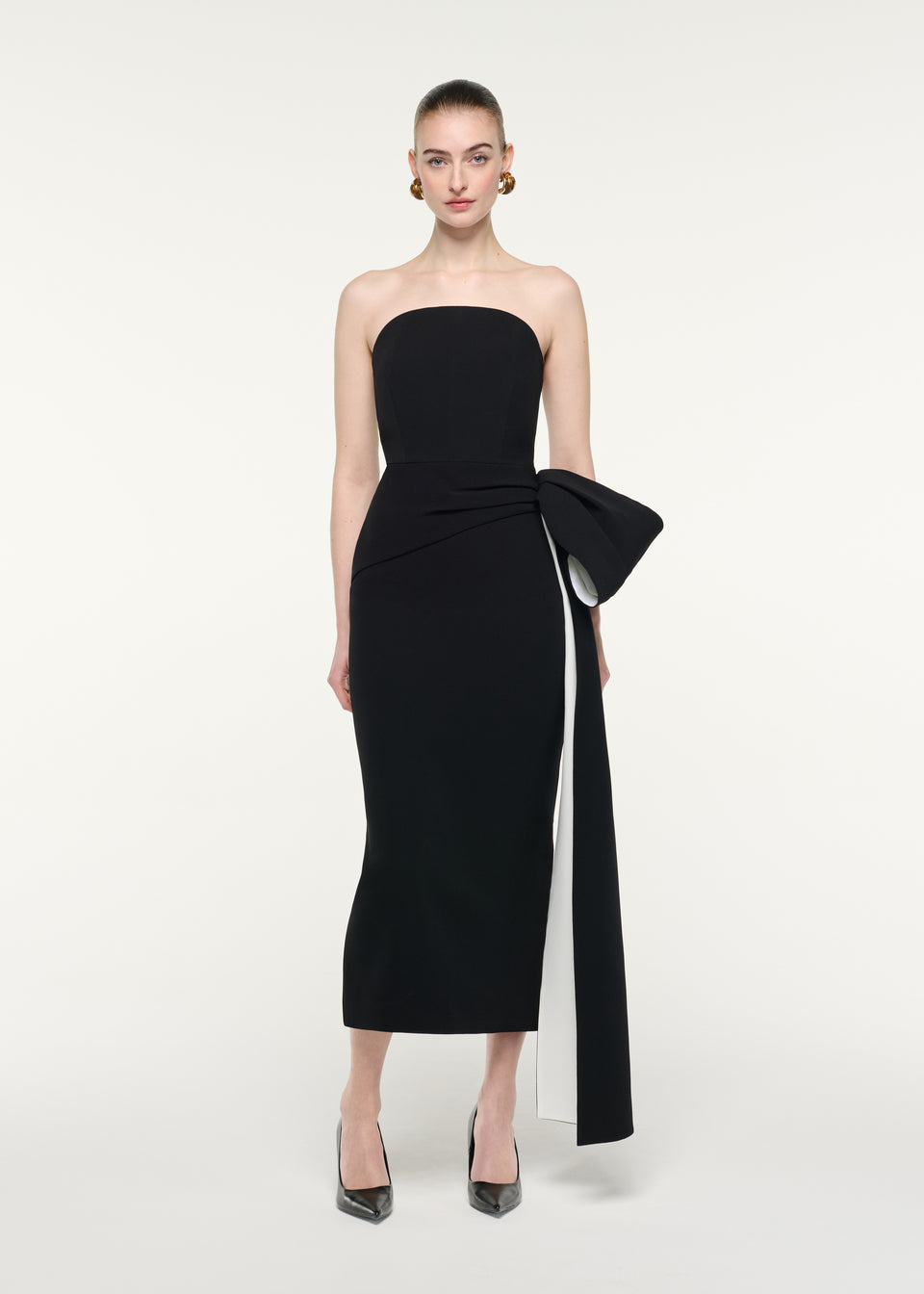 One Shoulder Monochrome Cocktail Dress Monochrome – Roland Mouret
