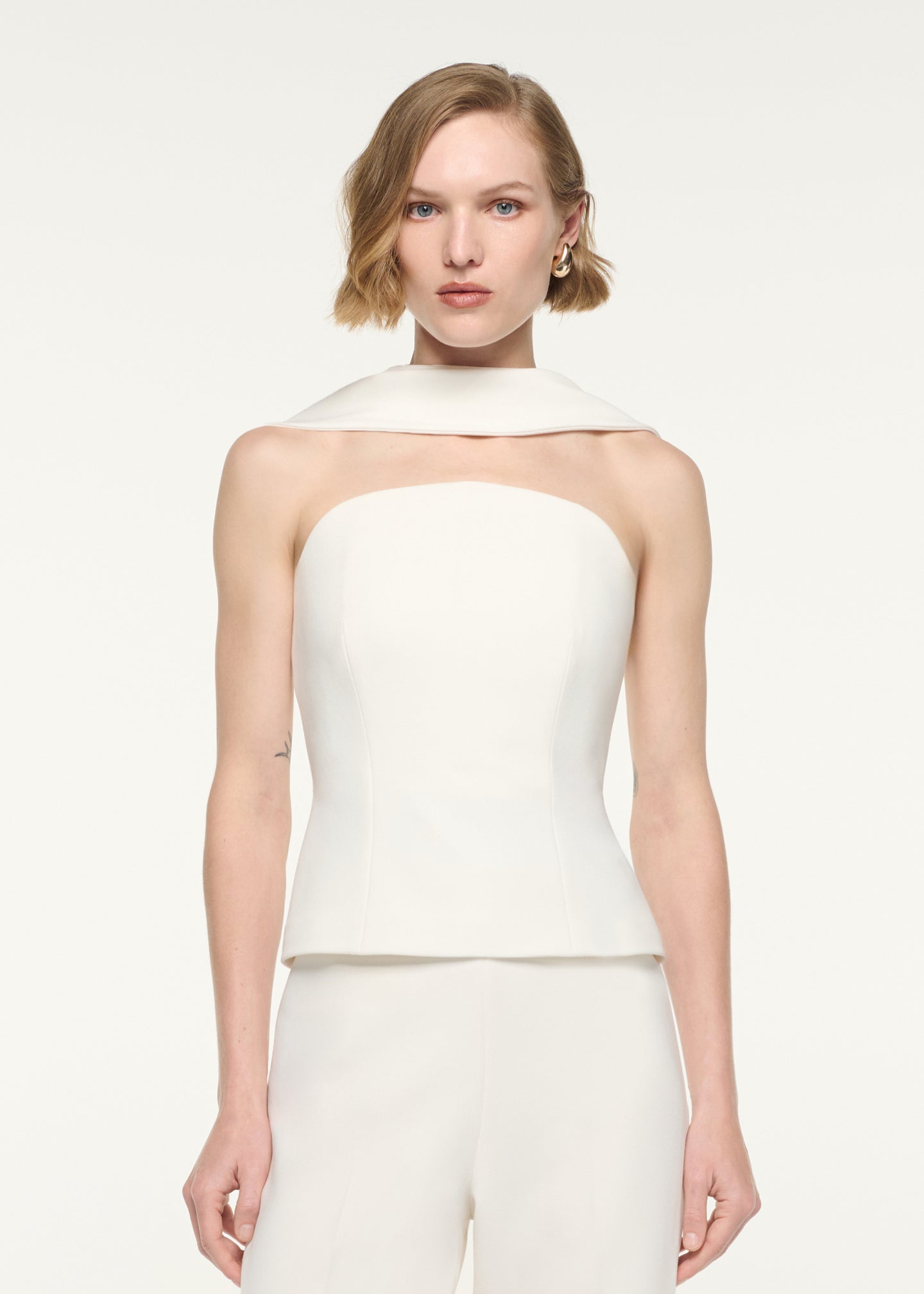 Scarf Neckline Moon Top