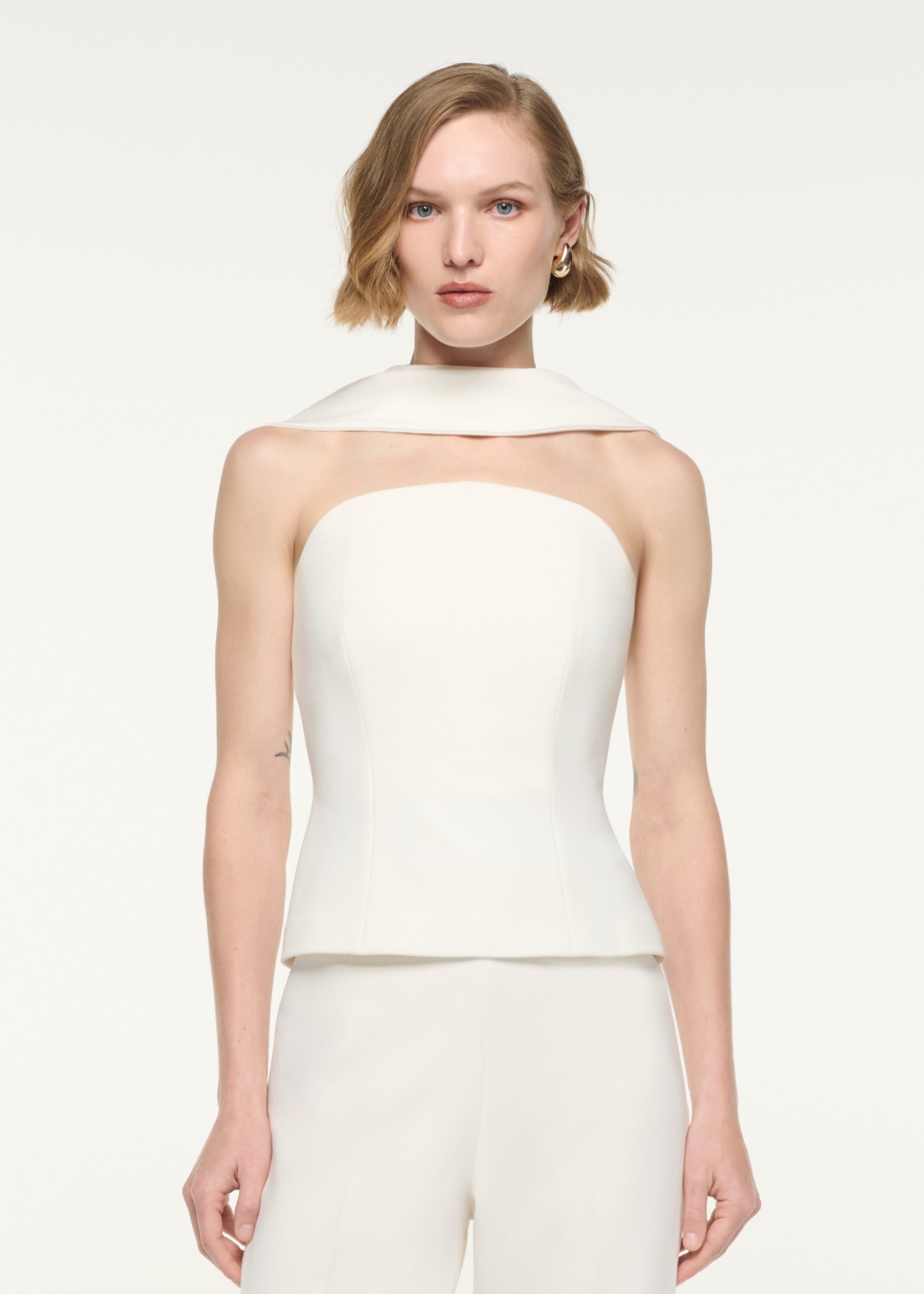 Scarf Neckline Moon Top