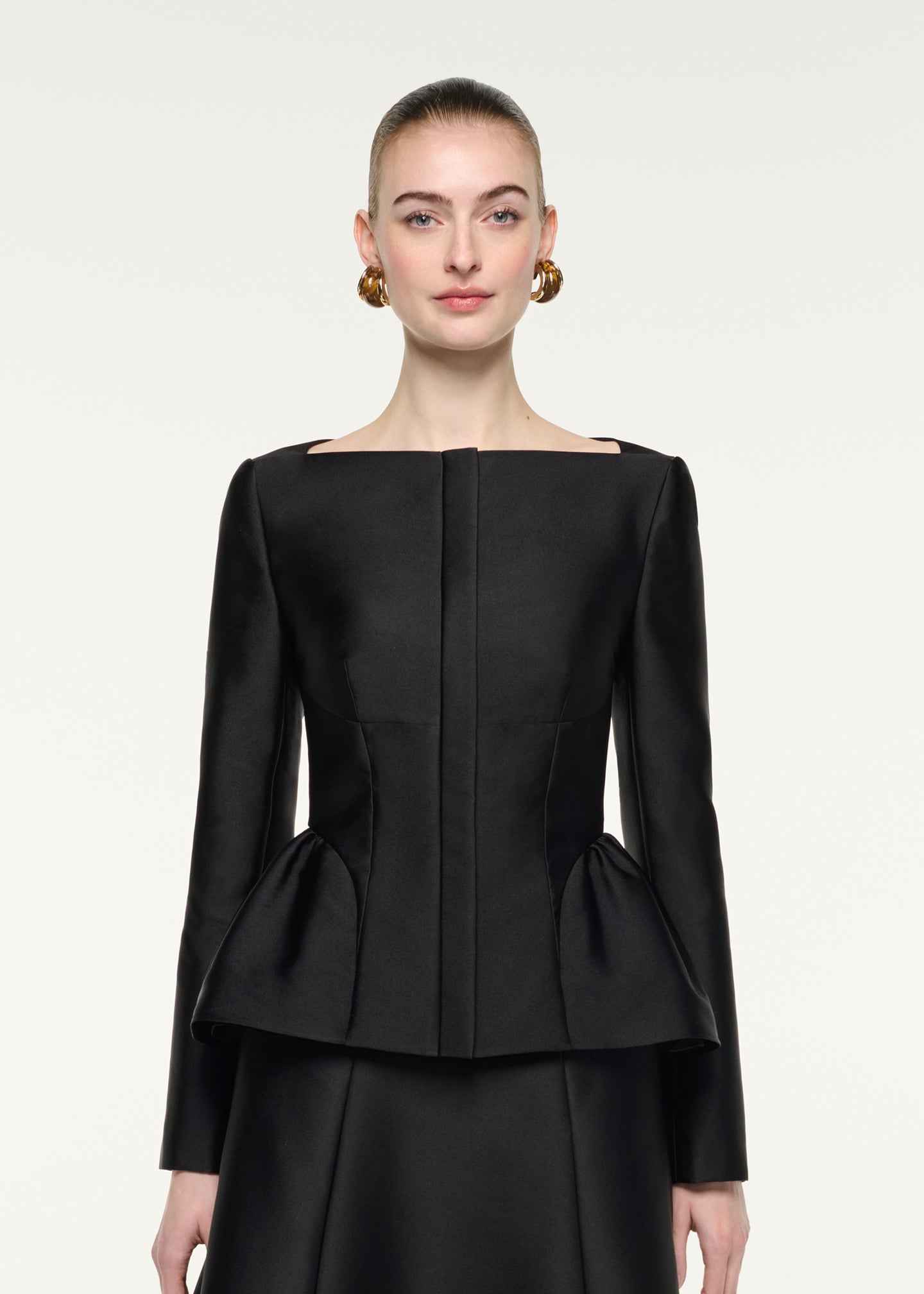Long Sleeve Peplum Detail Jacket