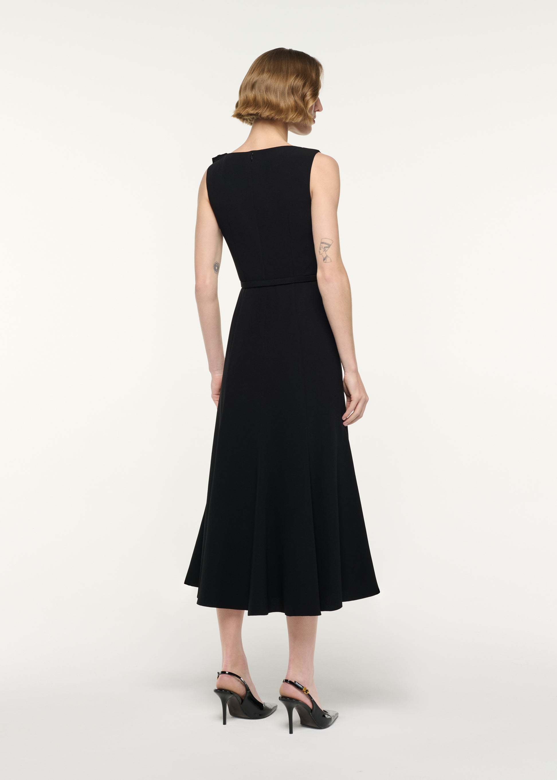 Asymetric Bow Midi Dress
