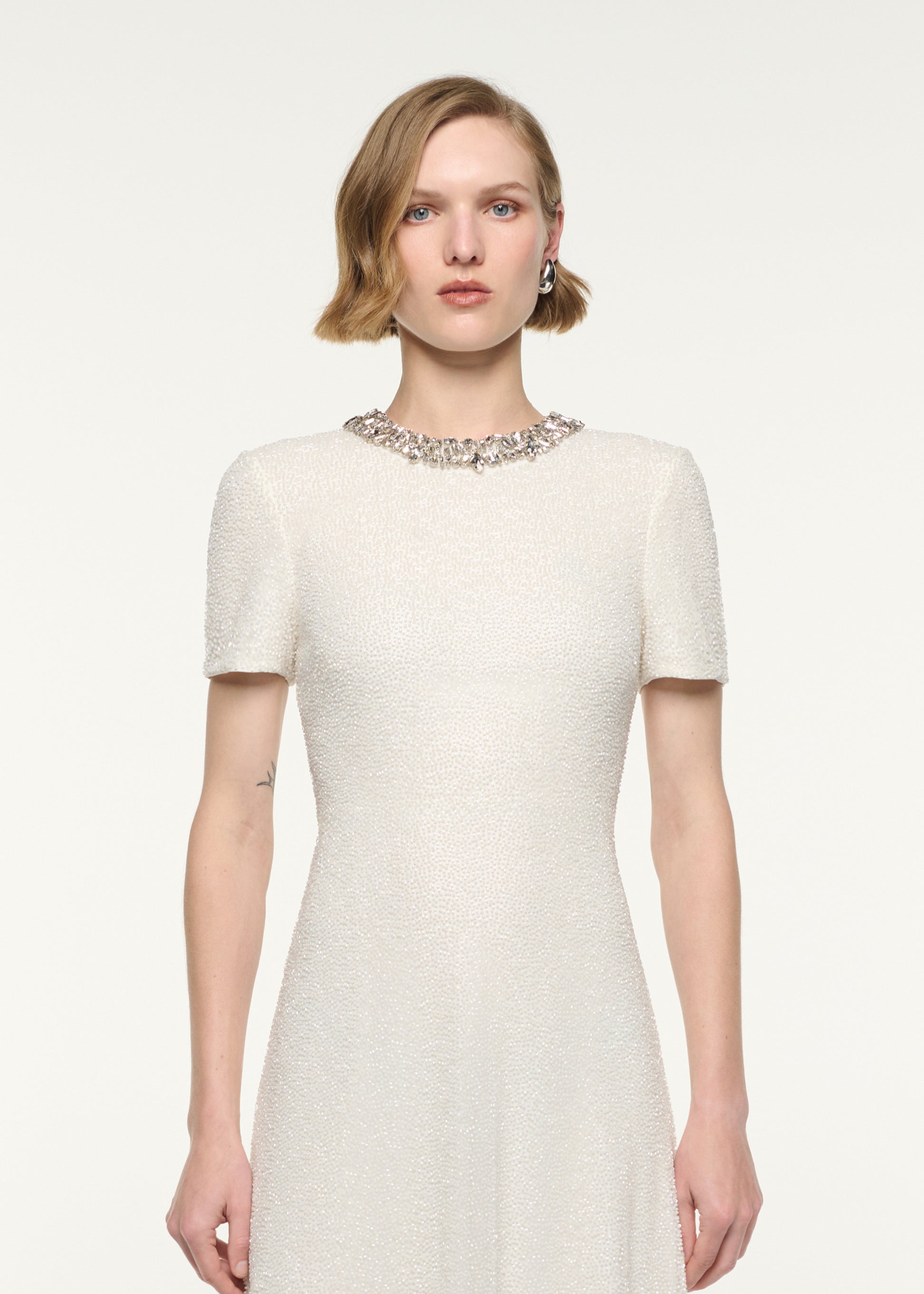 Crystal Beaded Midi Dress