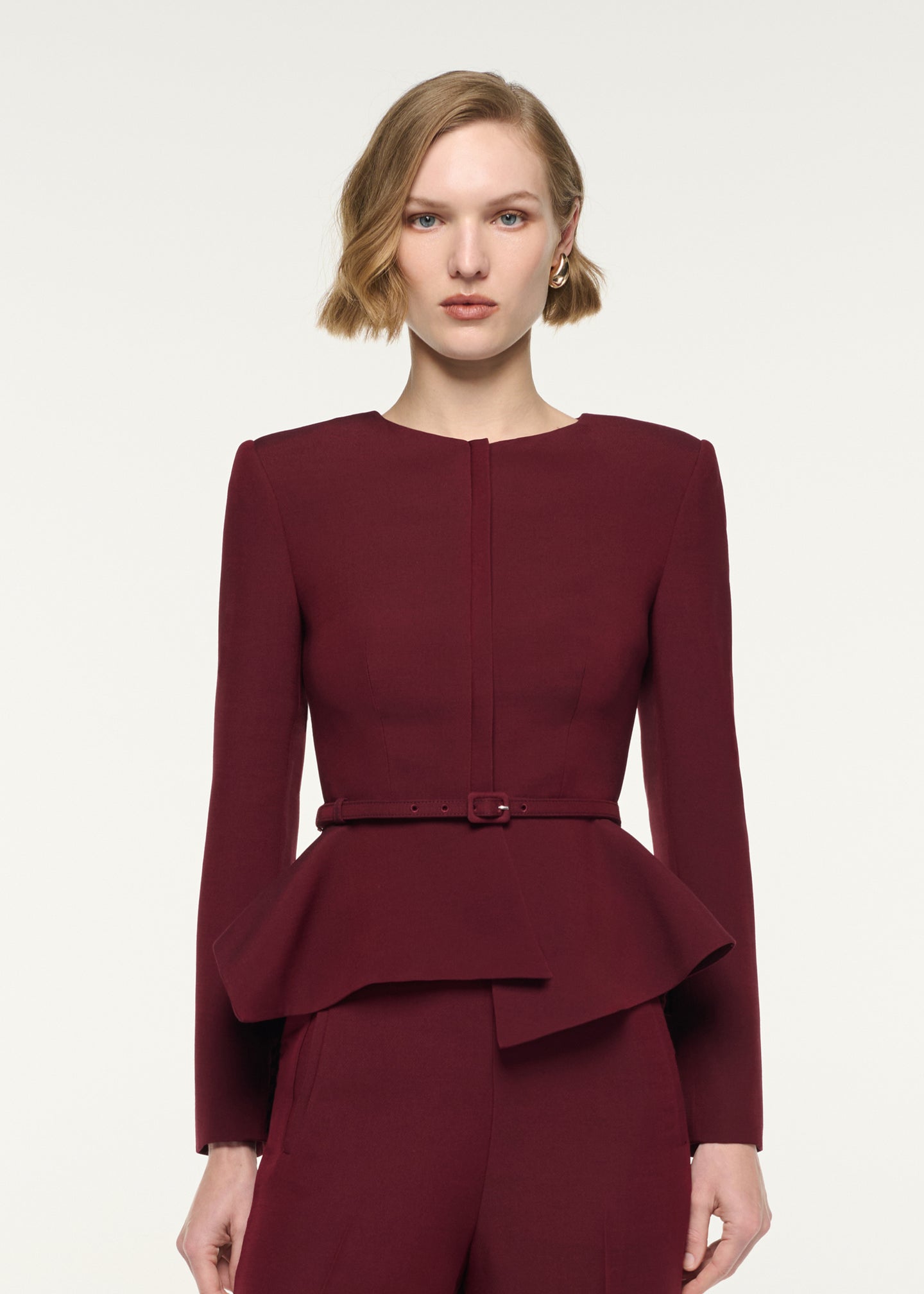 Origami Drape Peplum Jacket