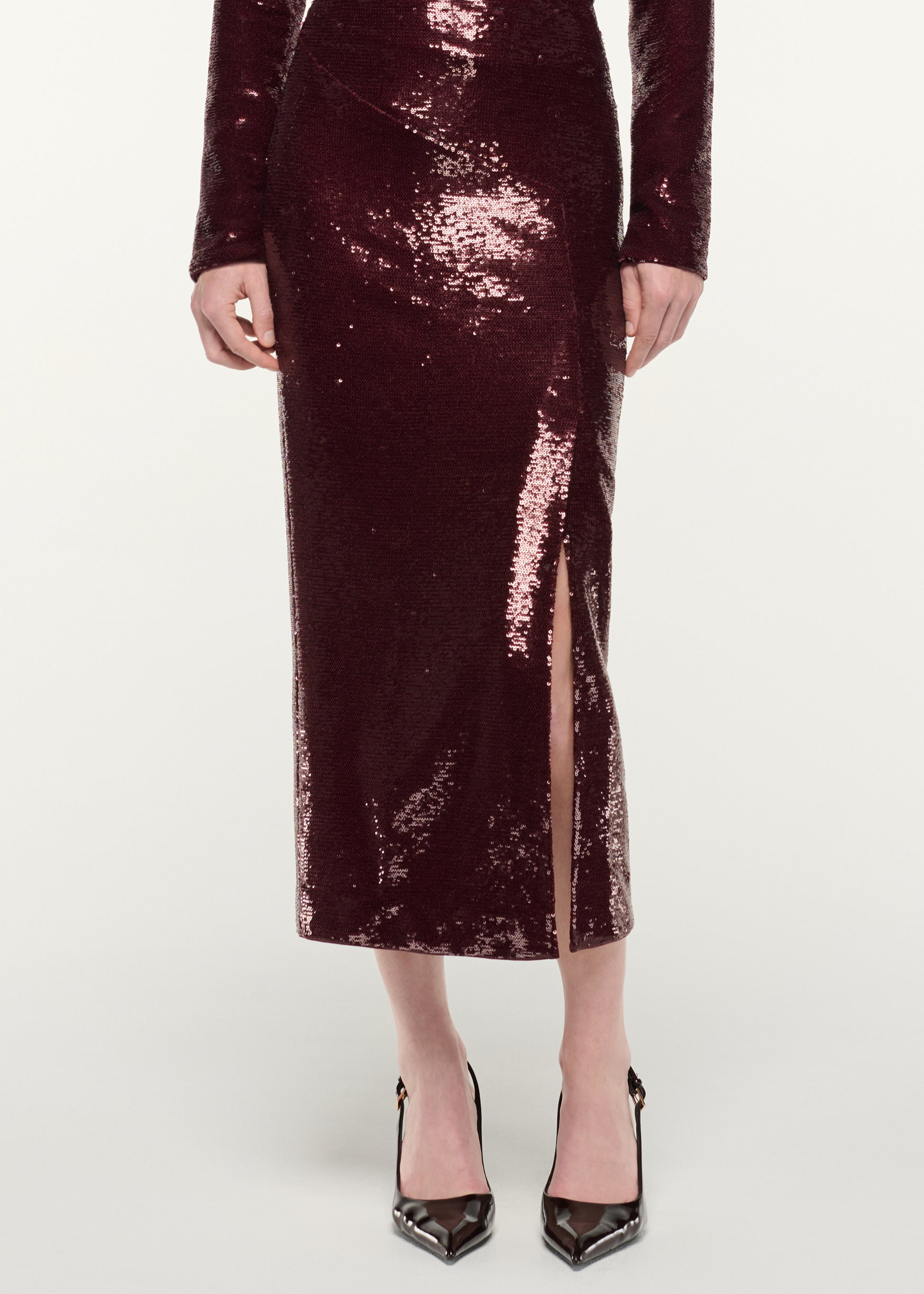 Sequin Column Skirt