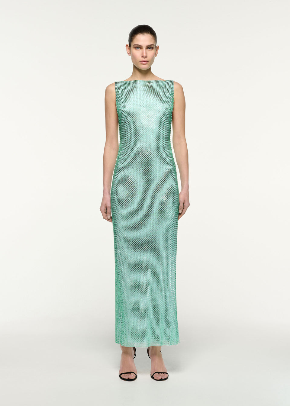 Deep Plunge Diamante Gown Silver Roland Mouret Deep Plunge Diamante Gown Silver Roland Mouret