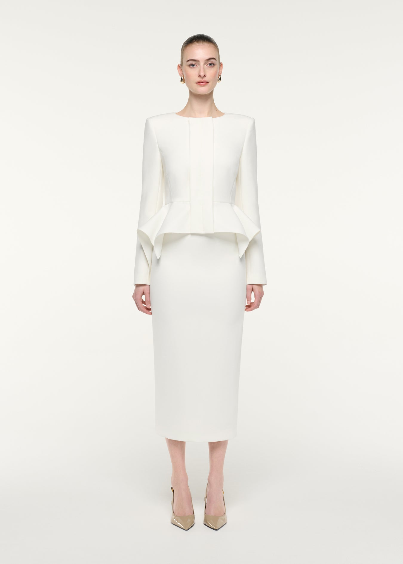 Crepe Midi Skirt