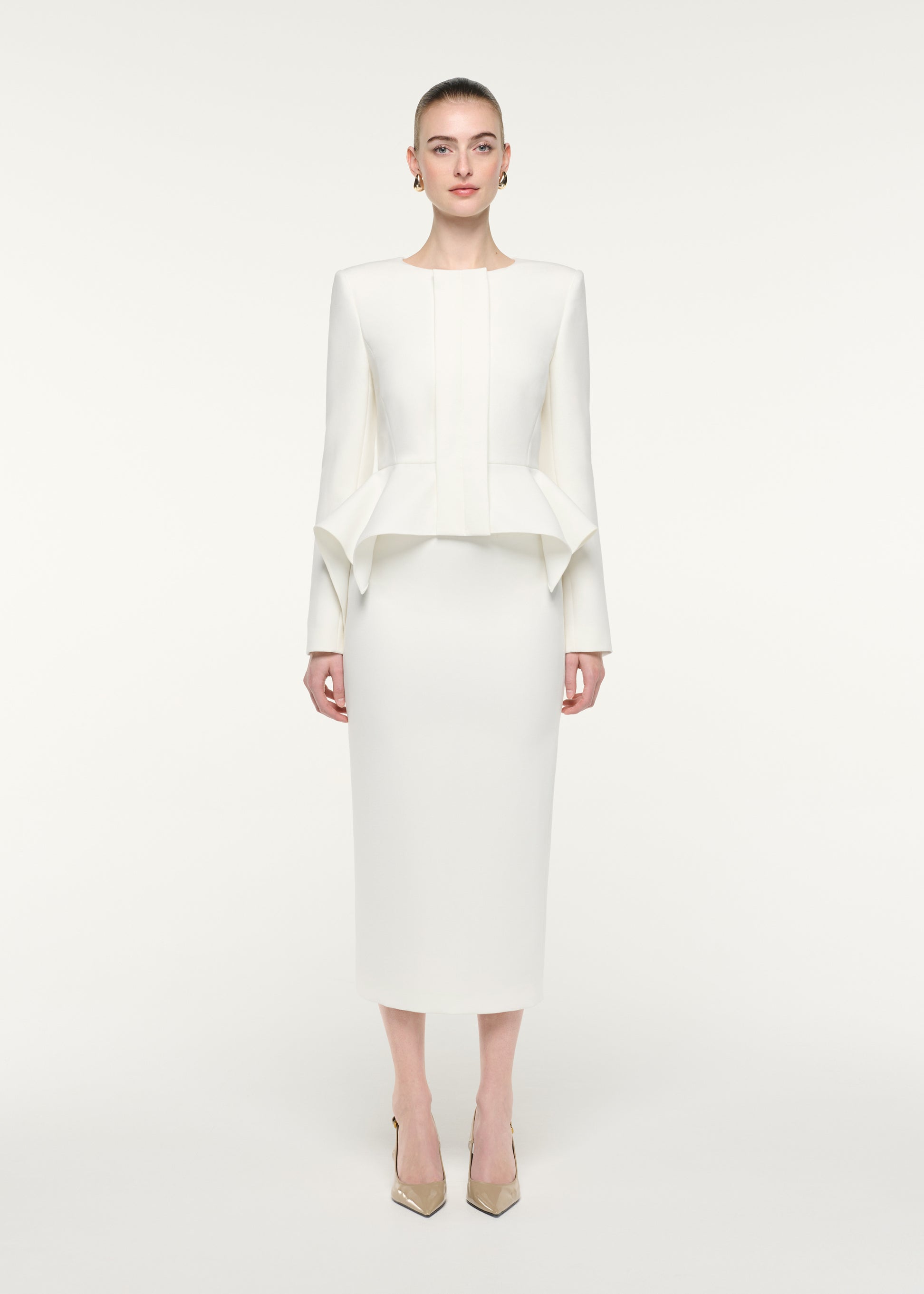 Crepe Midi Skirt