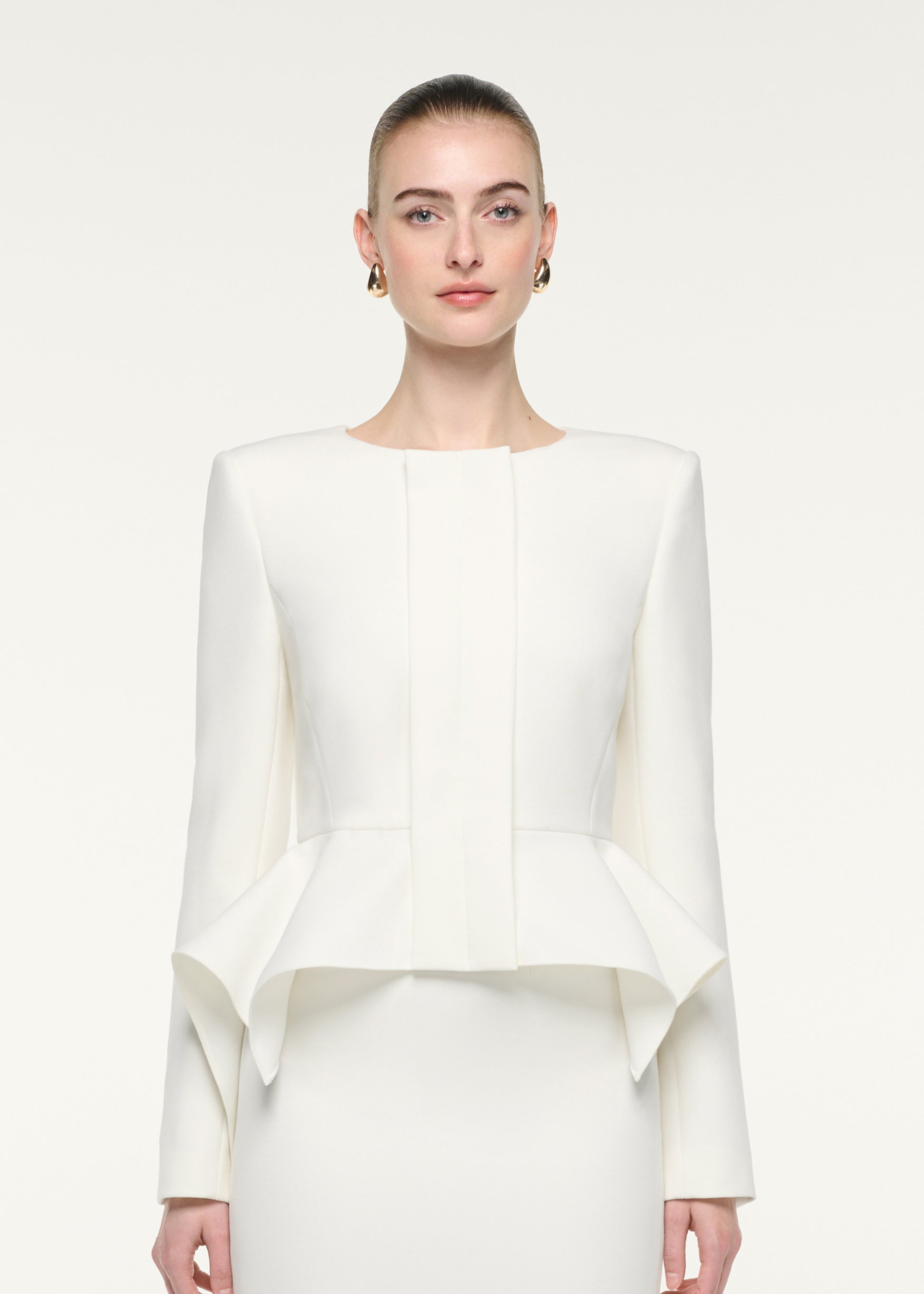 Peplum Crepe Jacket