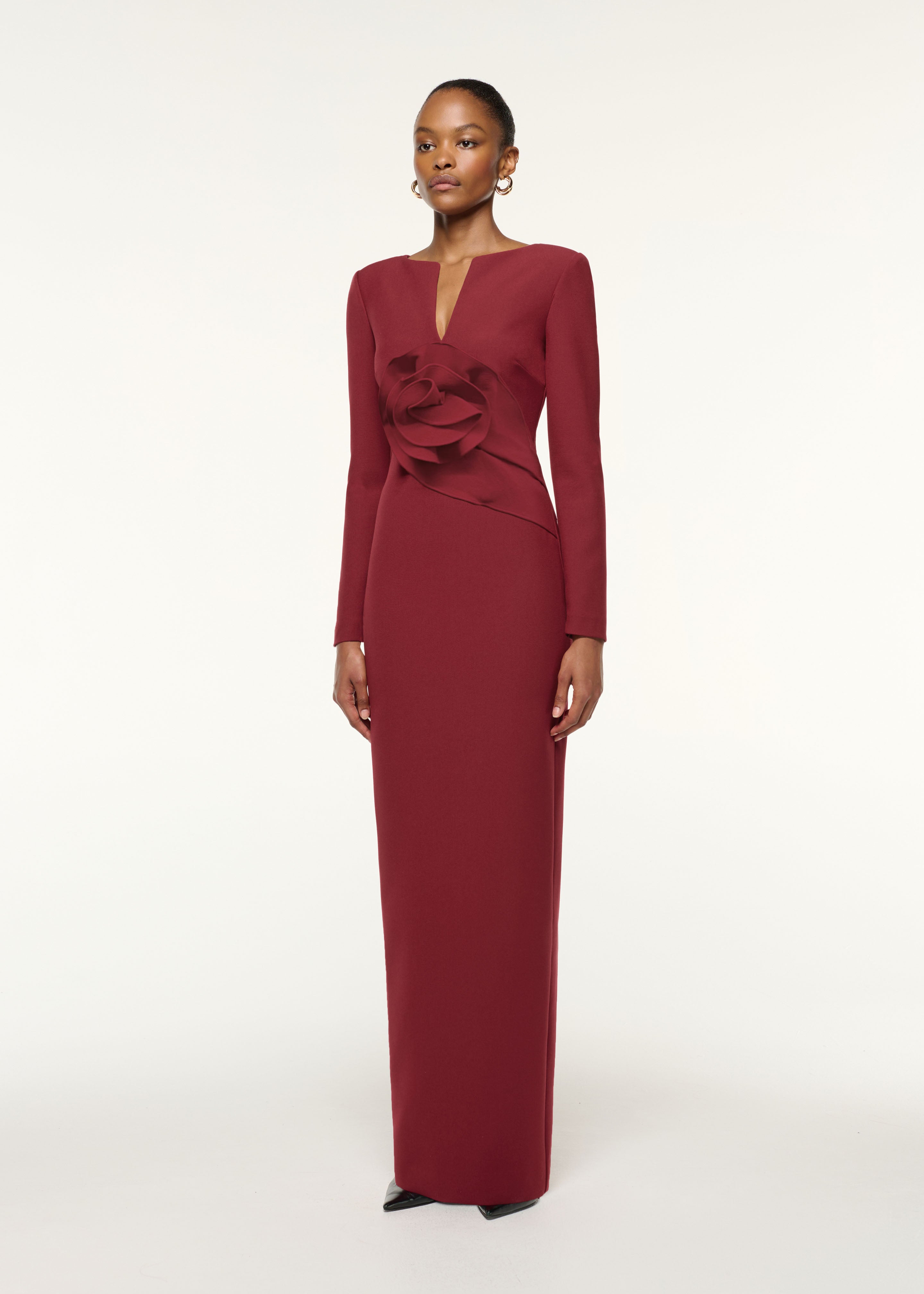 Flower Drape Crepe Gown – Roland Mouret
