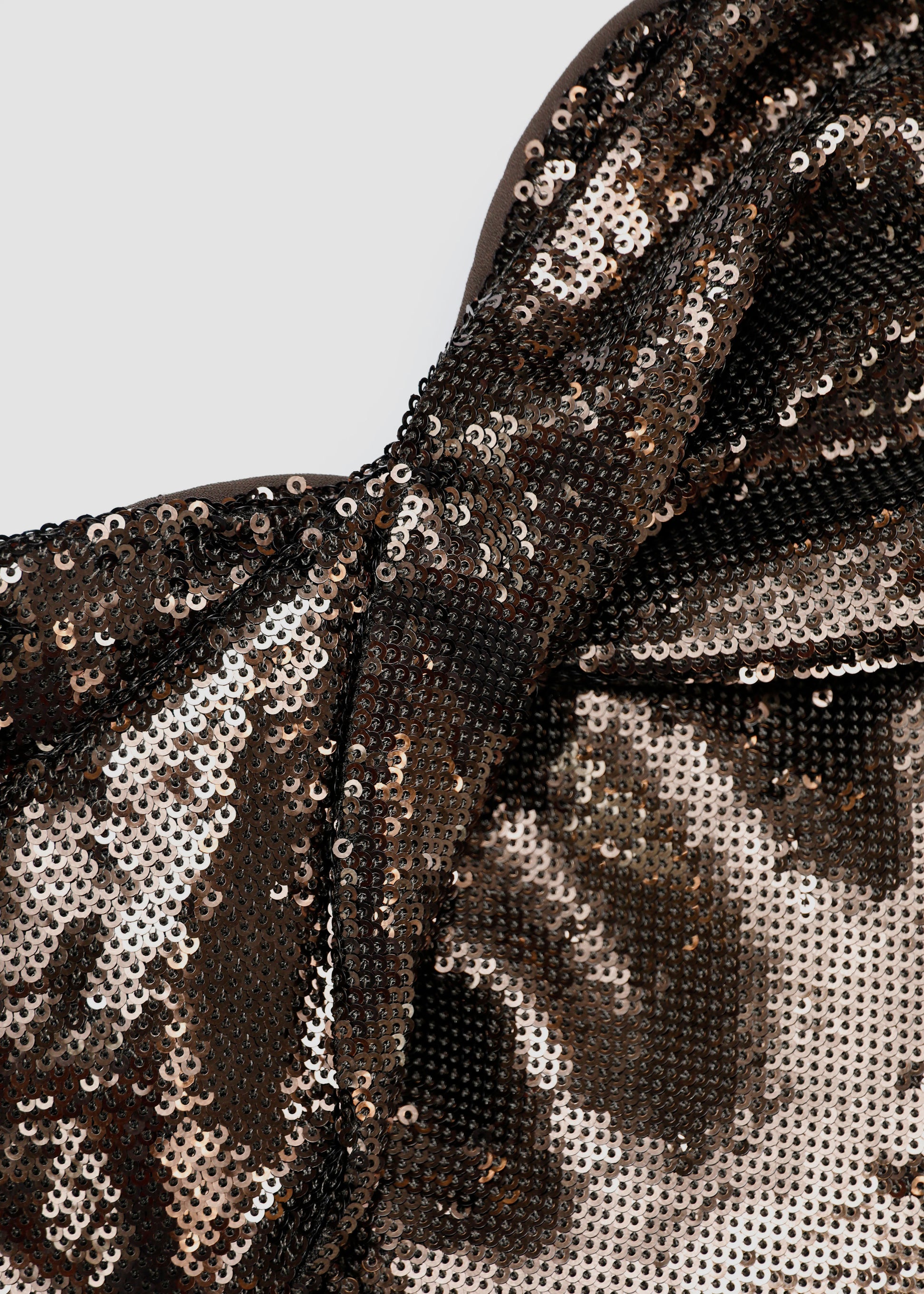 Twist Drape Sequin Dress