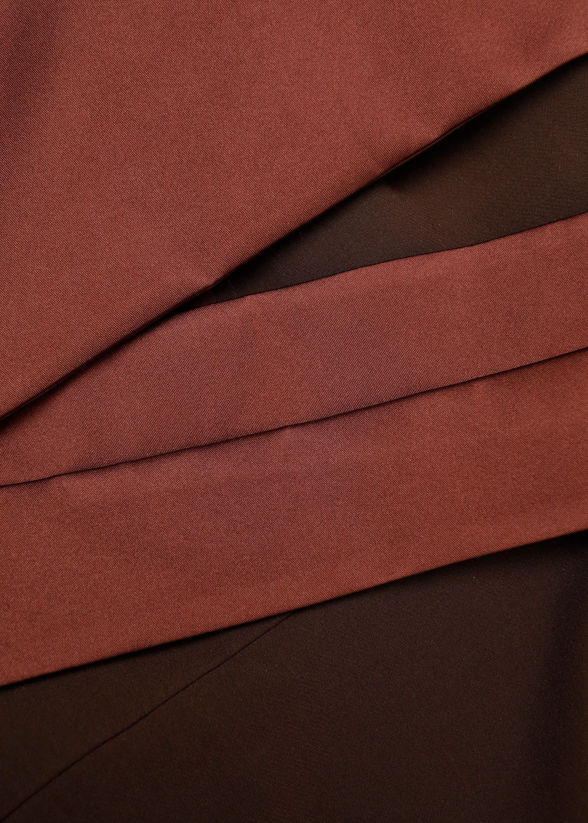 Contrast Drape Taffeta Gown