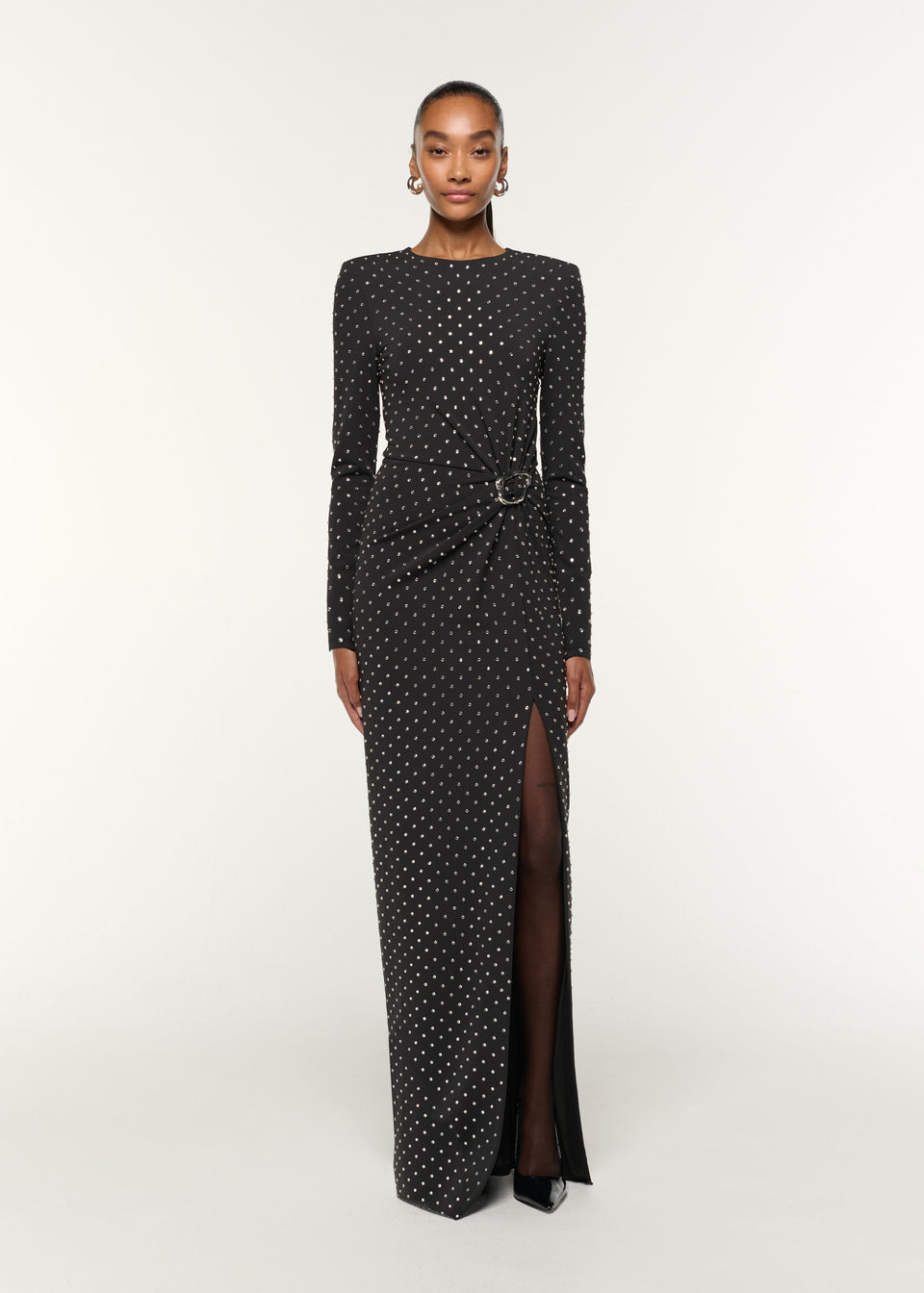 Jersey Twist Drape & Metal Trim Dress Khaki – Roland Mouret