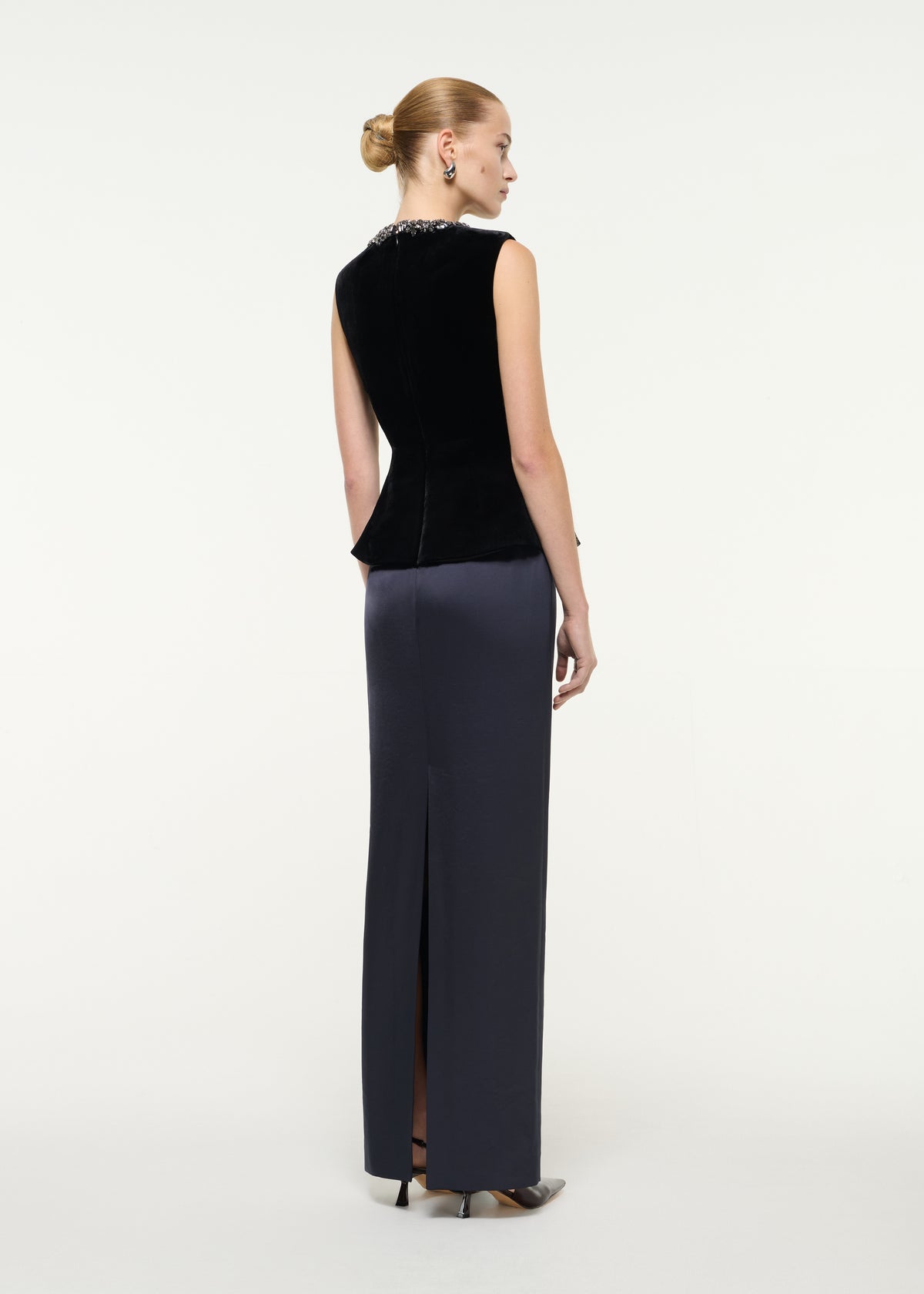 Velvet Gown With Heavy Satin Skirt