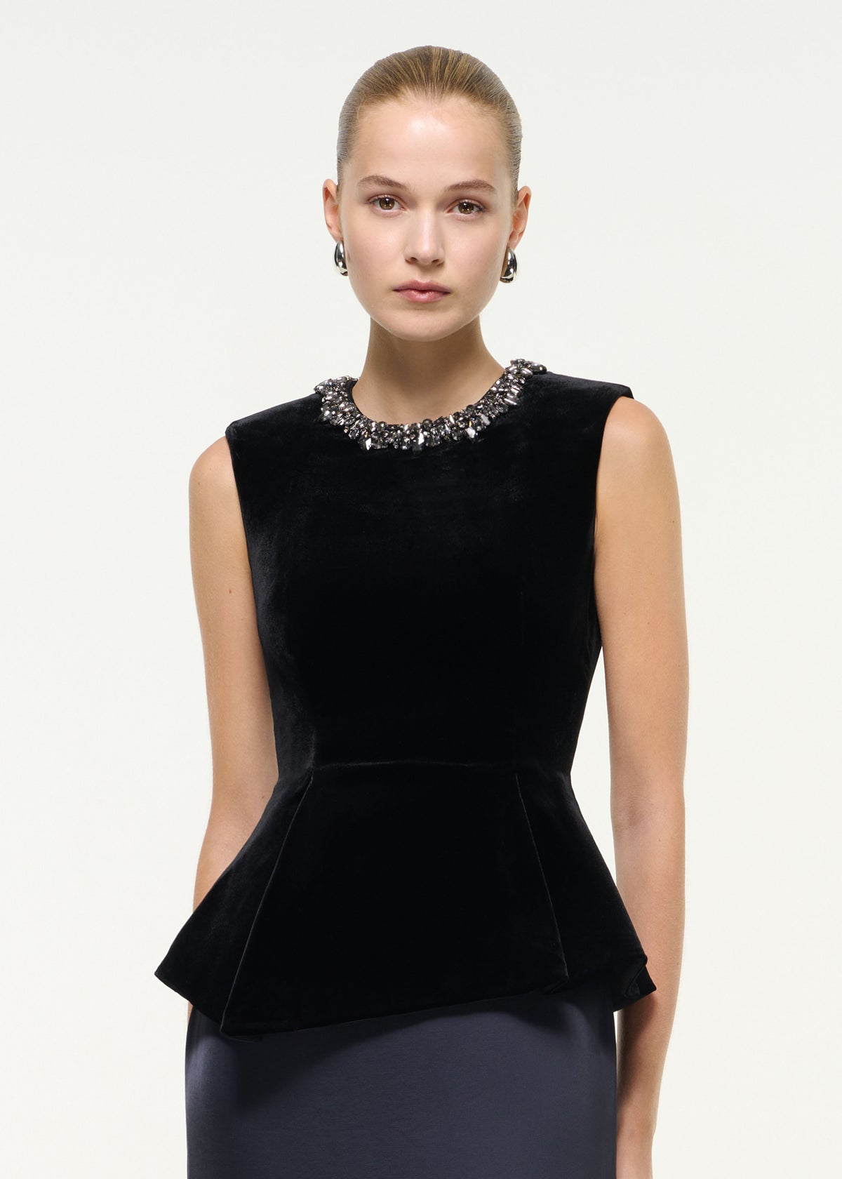 Velvet Gown With Heavy Satin Skirt
