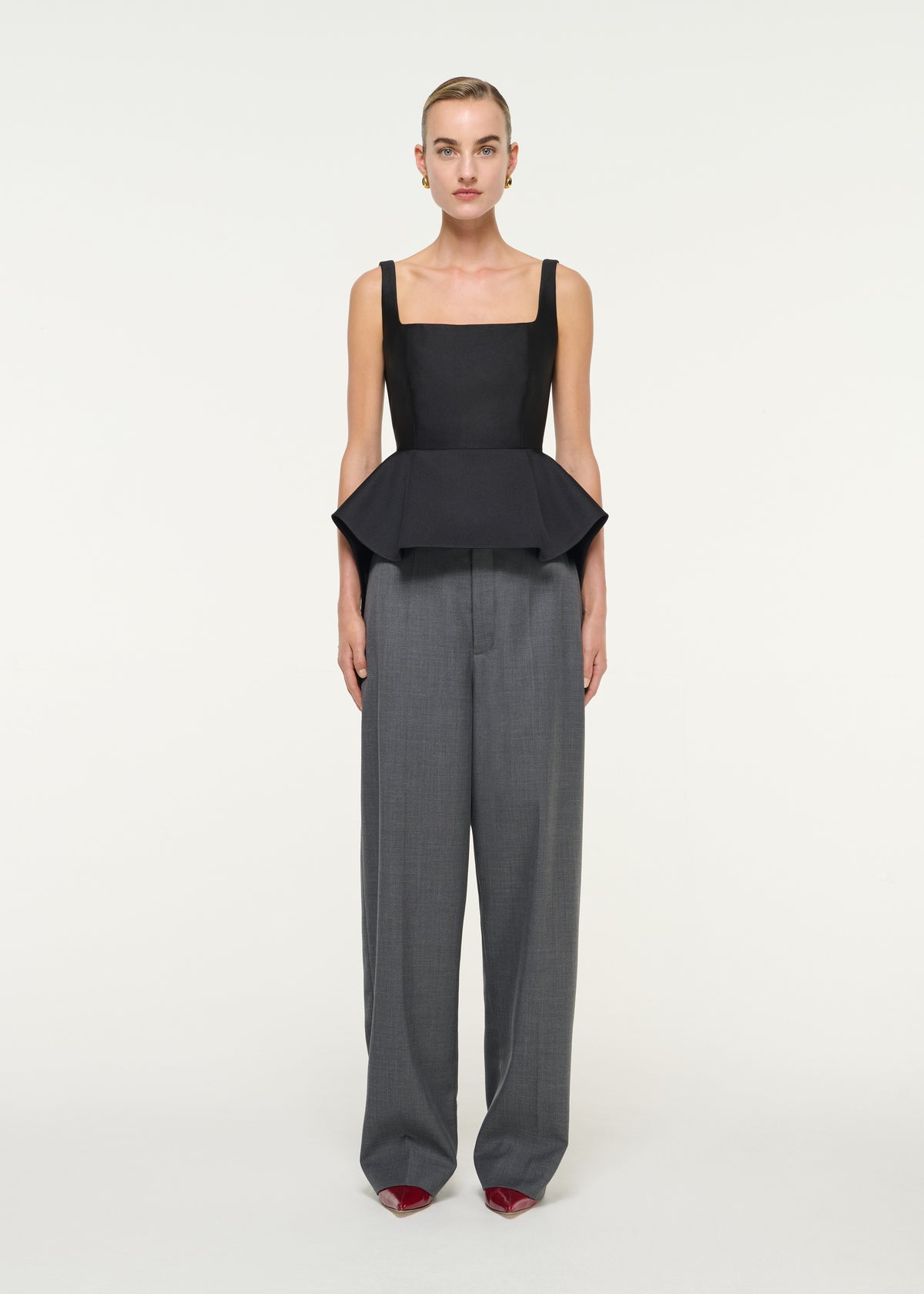 Taffeta Peplum Top