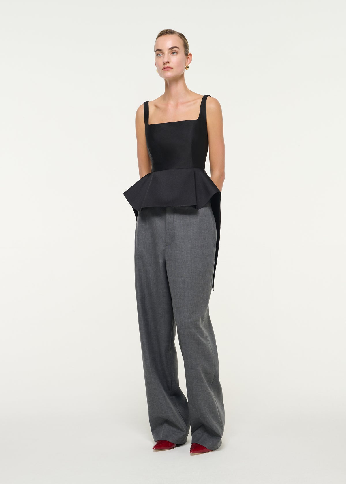 Taffeta Peplum Top