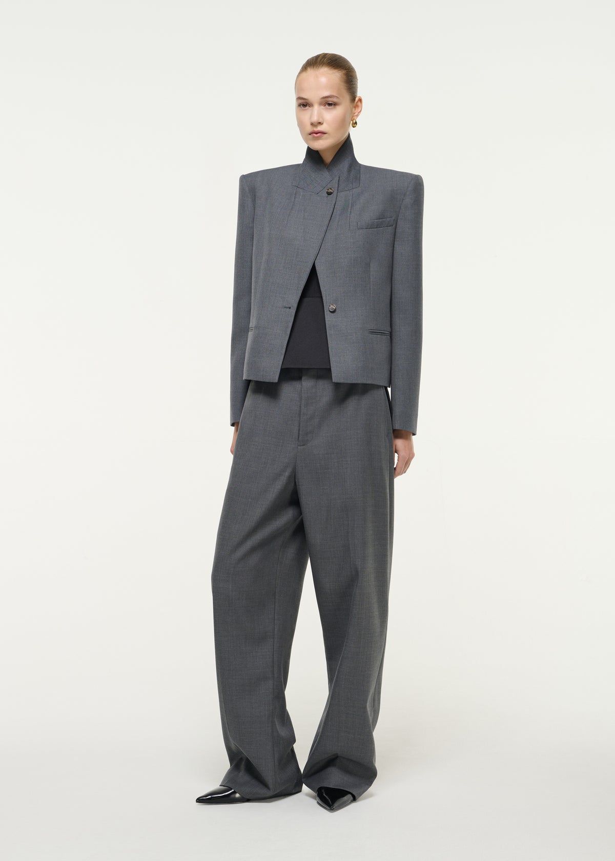 High Collar Tailored Jacket