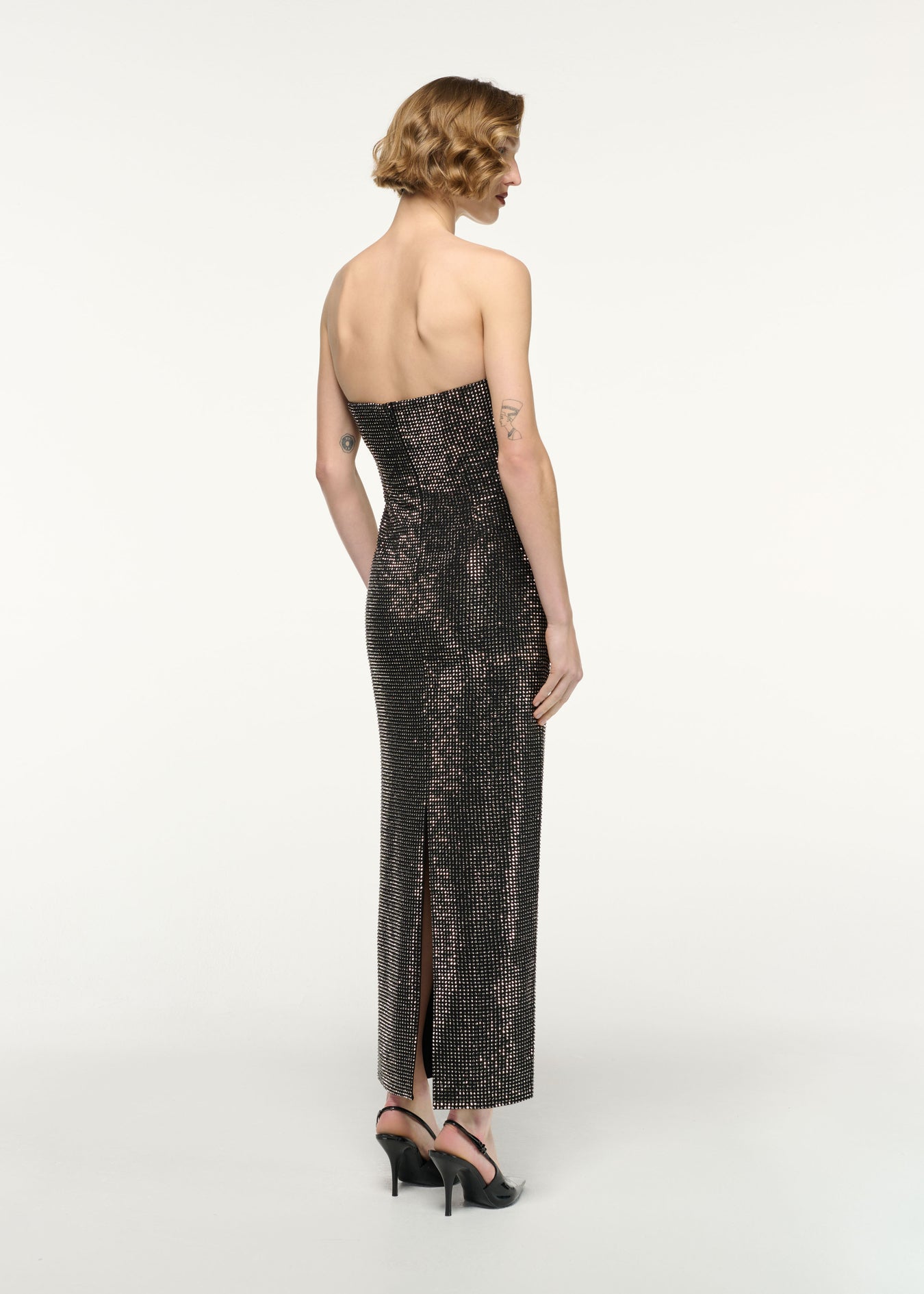 Strapless Diamante Maxi Dress