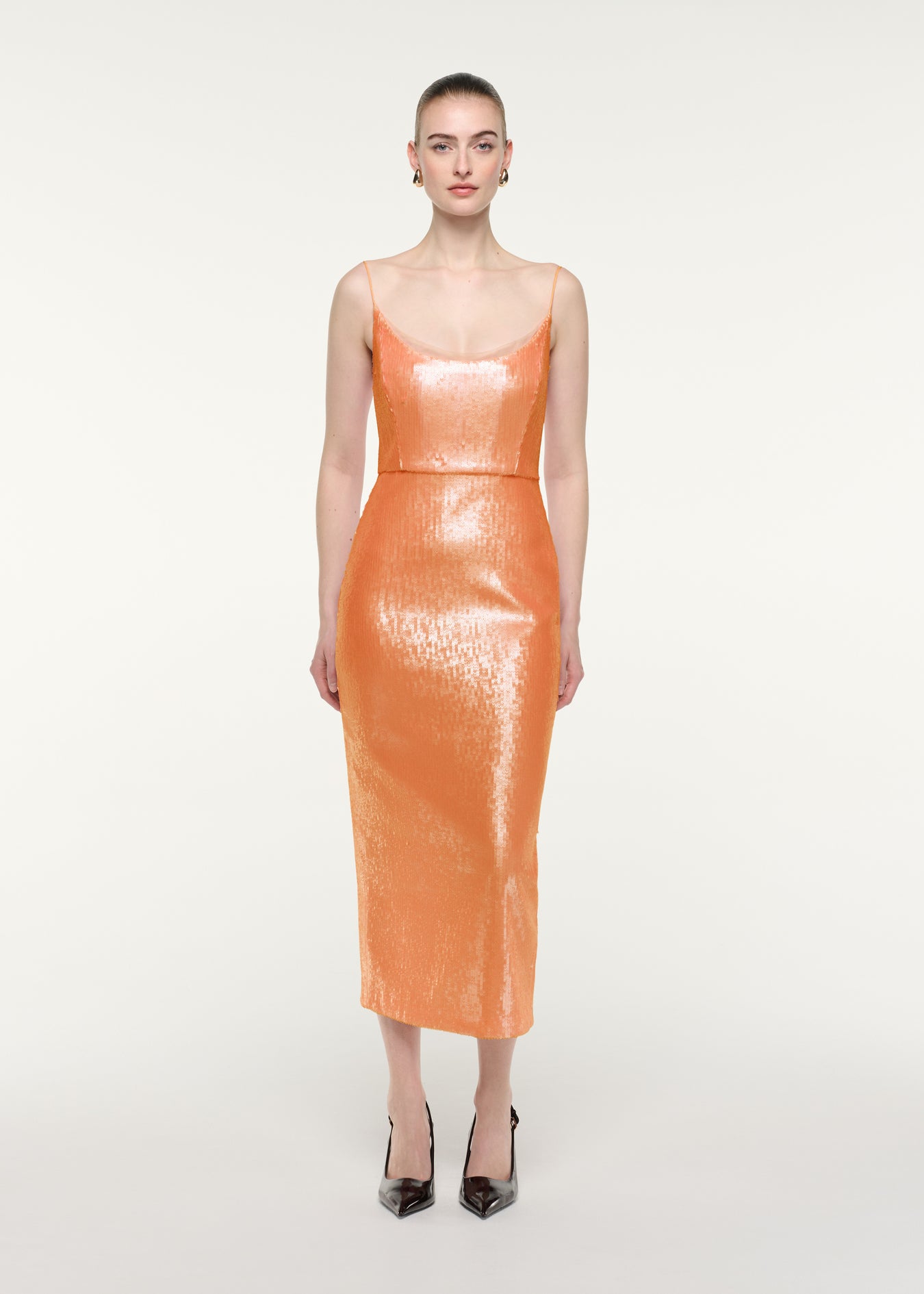 Strappy Sequin Midi Dress