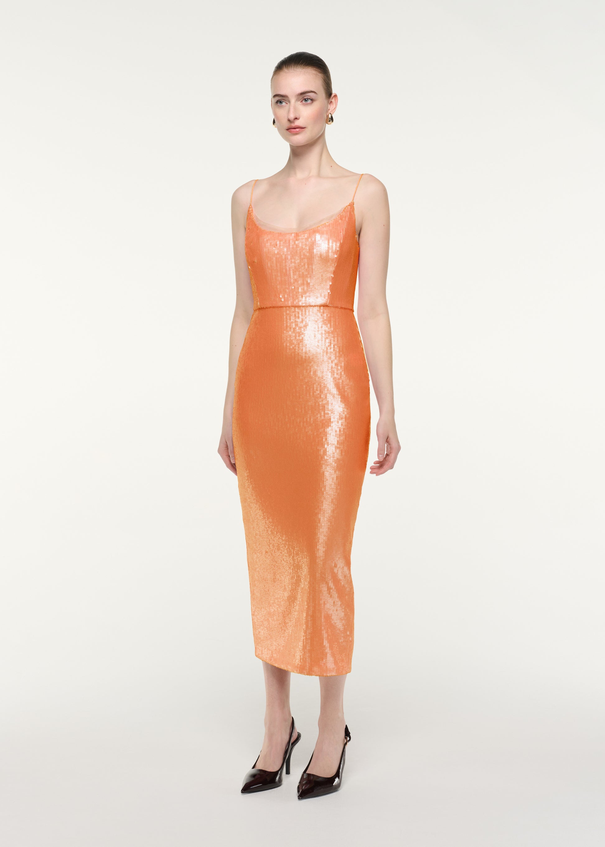 Strappy Sequin Midi Dress