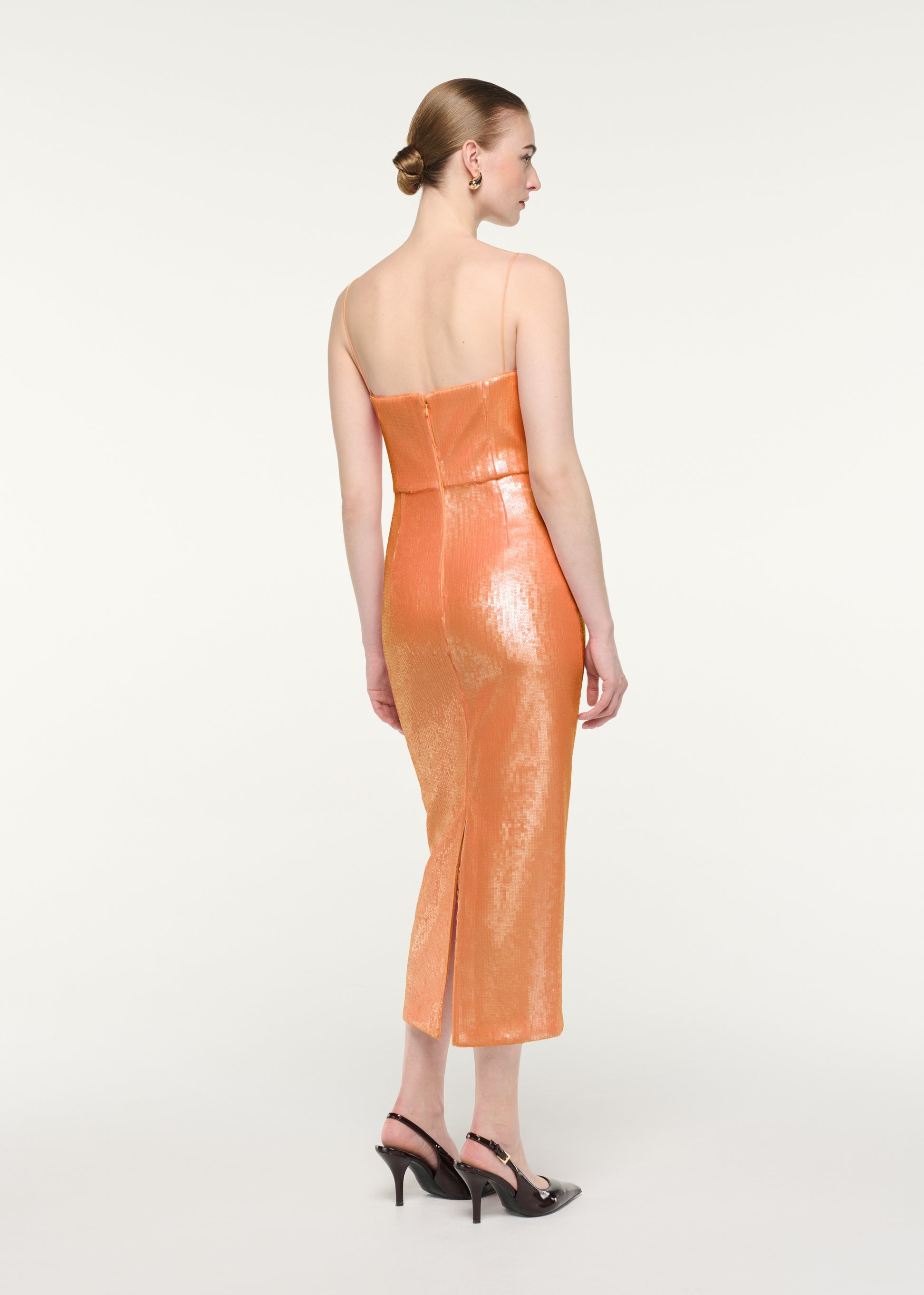 Strappy Sequin Midi Dress