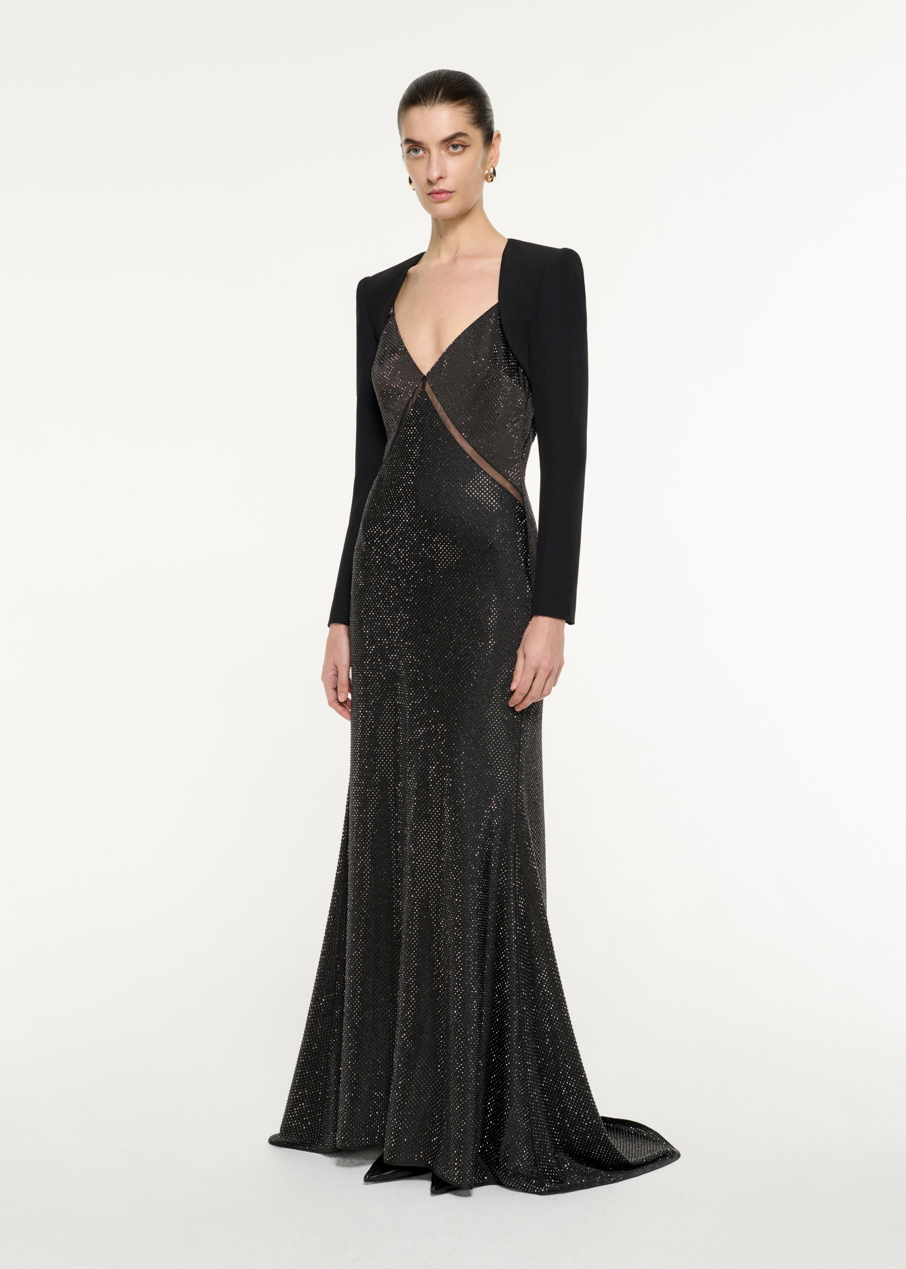 美品 Eaphi slit button flare bolero jacket Bolero Crepe Jacket in Black – Roland Mouret